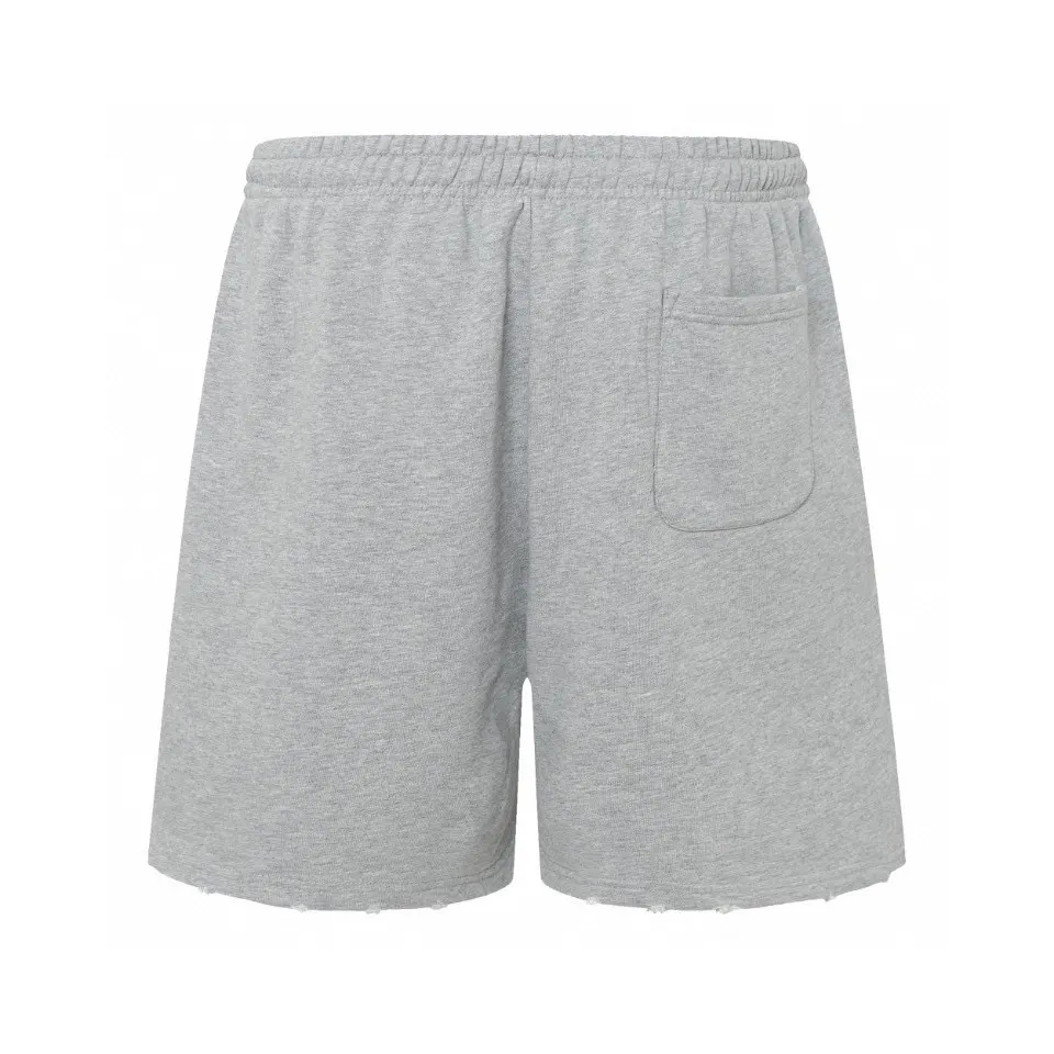 Logo-Embroidered Distressed Cotton-Jersey Shorts D19512797 — view 2