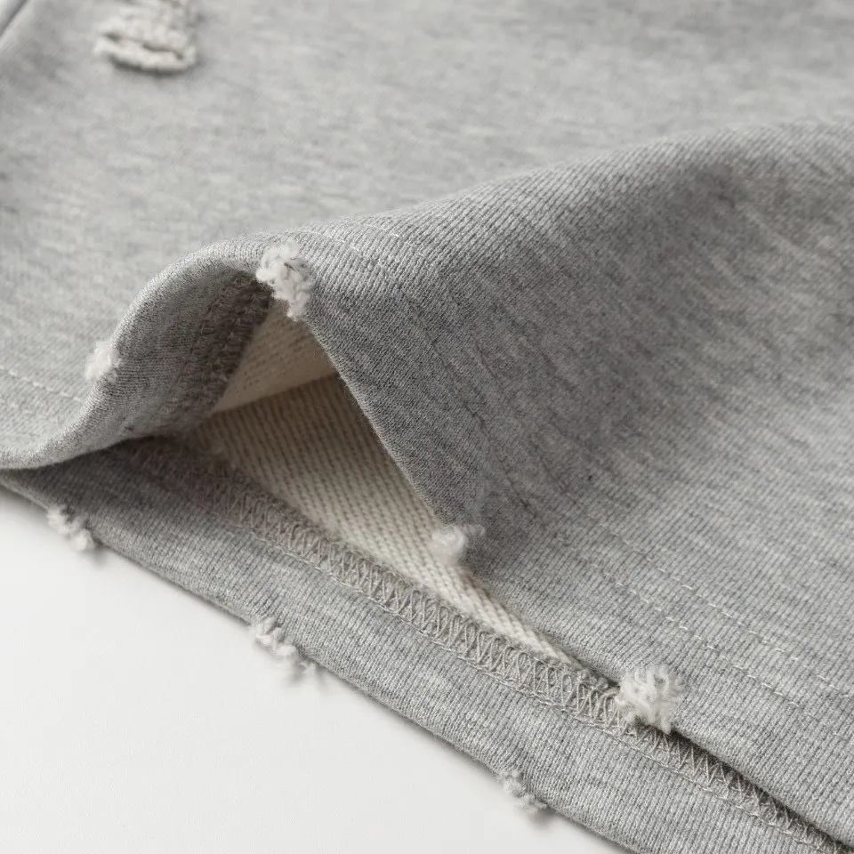 Logo-Embroidered Distressed Cotton-Jersey Shorts D19512797 — view 8