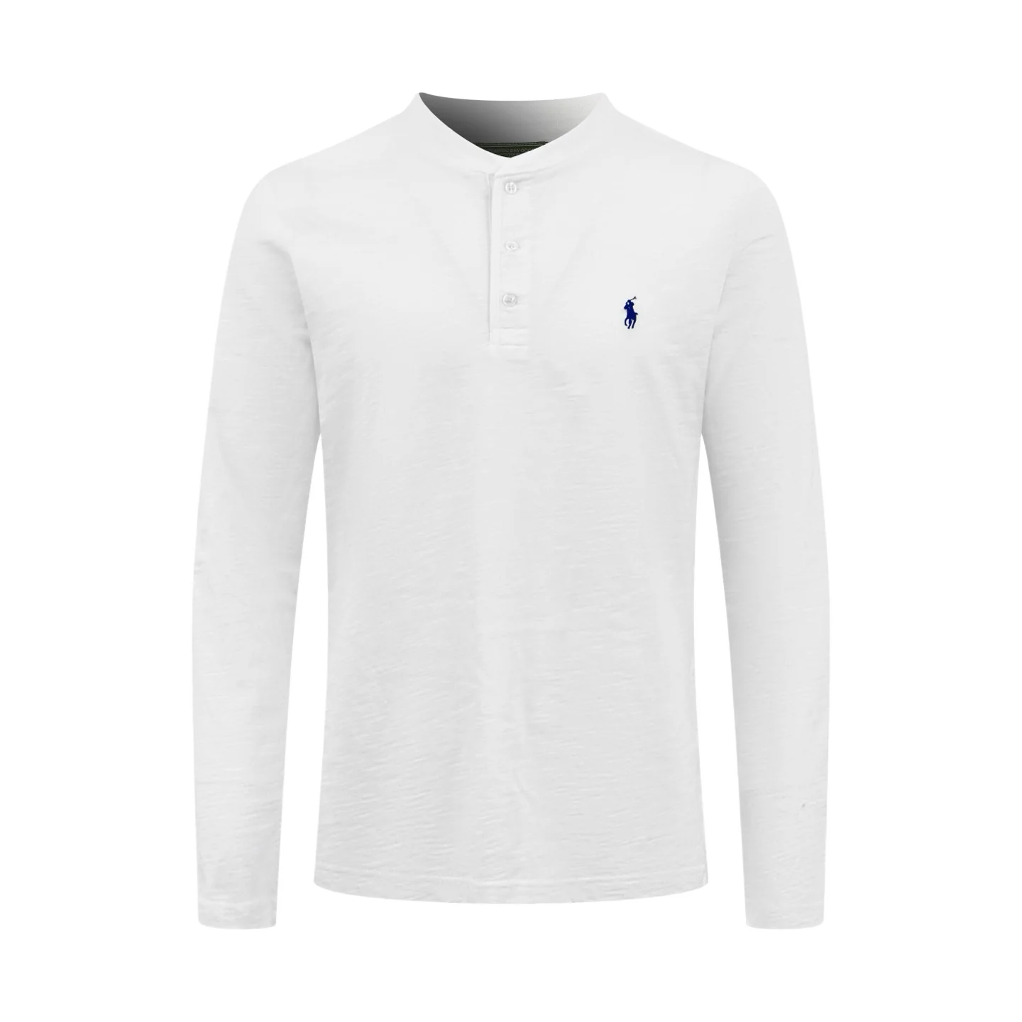 Slub Cotton Henley Long-Sleeve Top D20021232