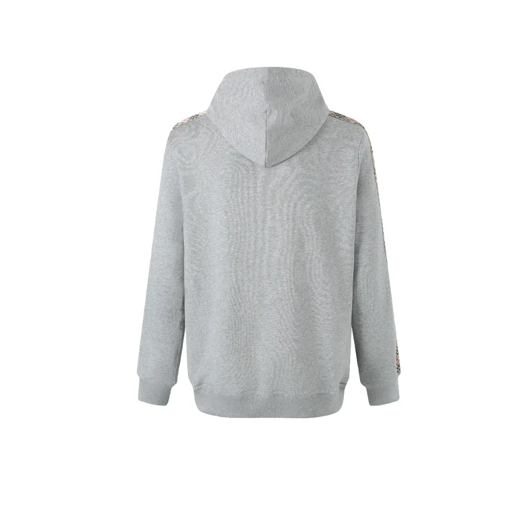 Check-Trim Embroidered Zip-Up Hoodie D20520375 — view 3