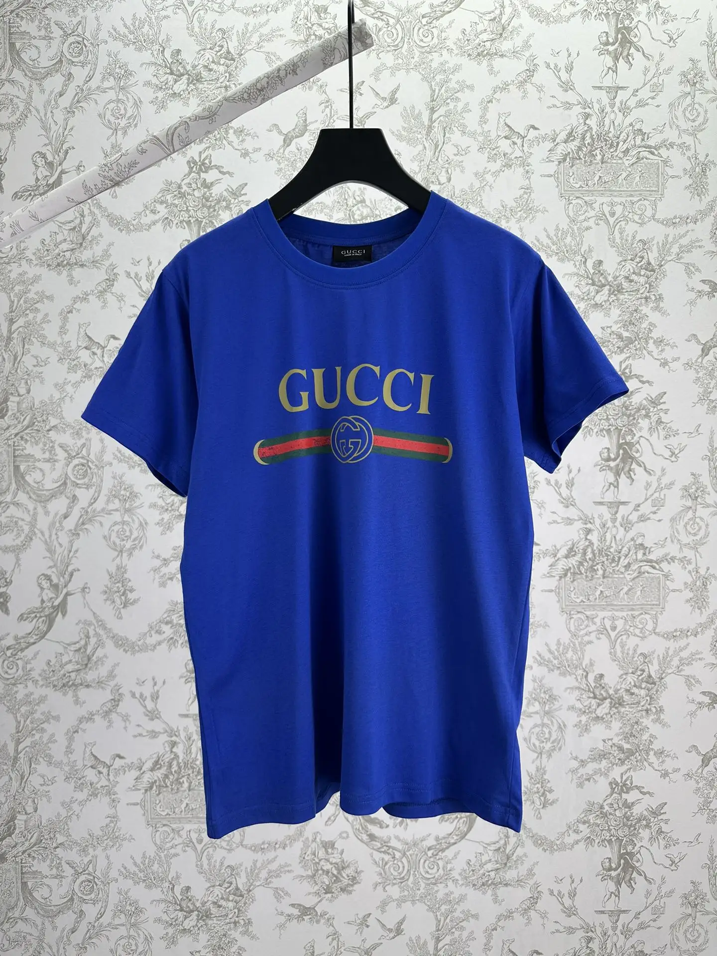 Logo Print Silk-Blend Knit T-Shirt D20513971