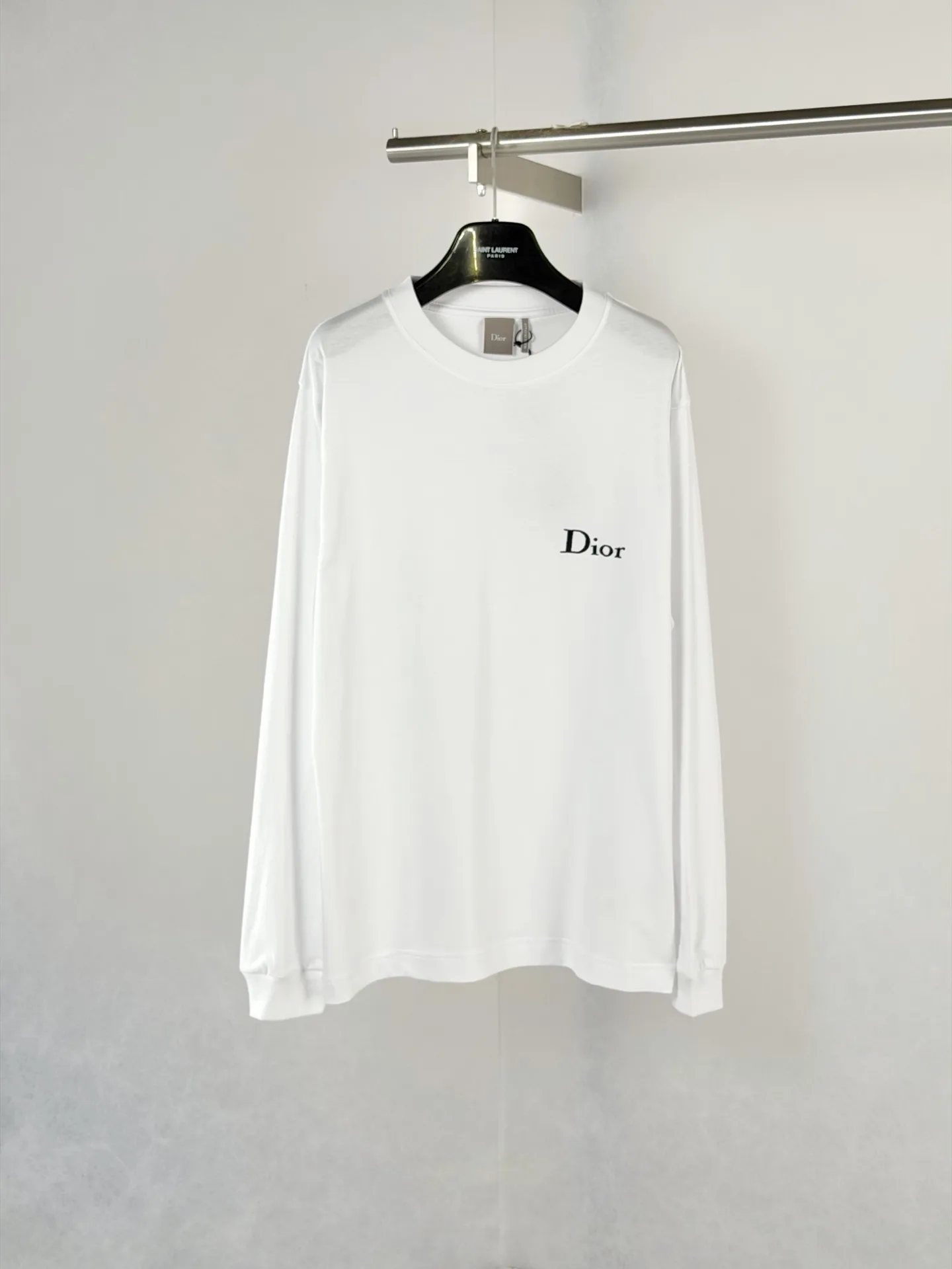 Logo Embroidery Long-Sleeve Cotton T-Shirt D20820742