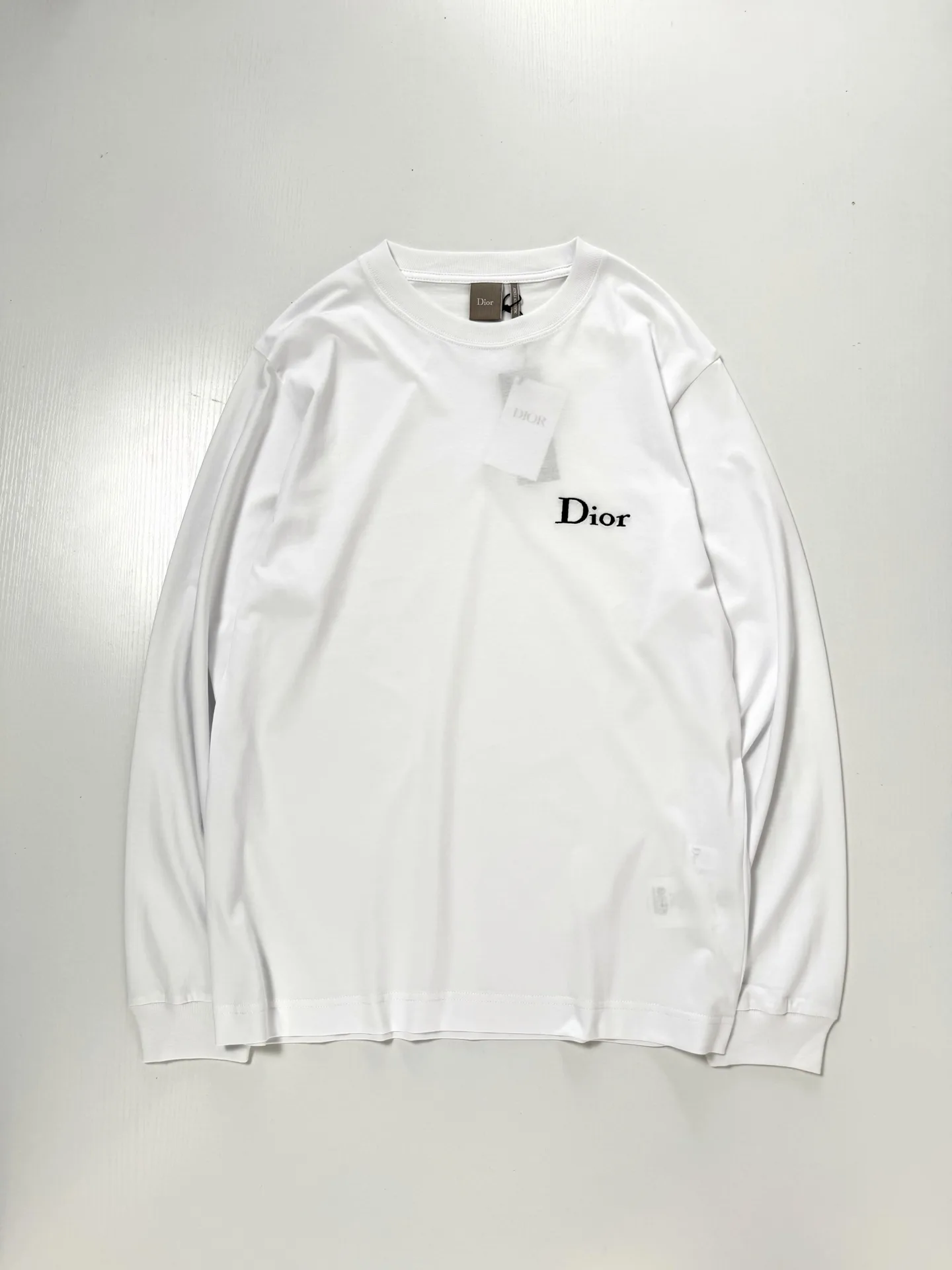 Logo Embroidery Long-Sleeve Cotton T-Shirt D20820742 — view 3