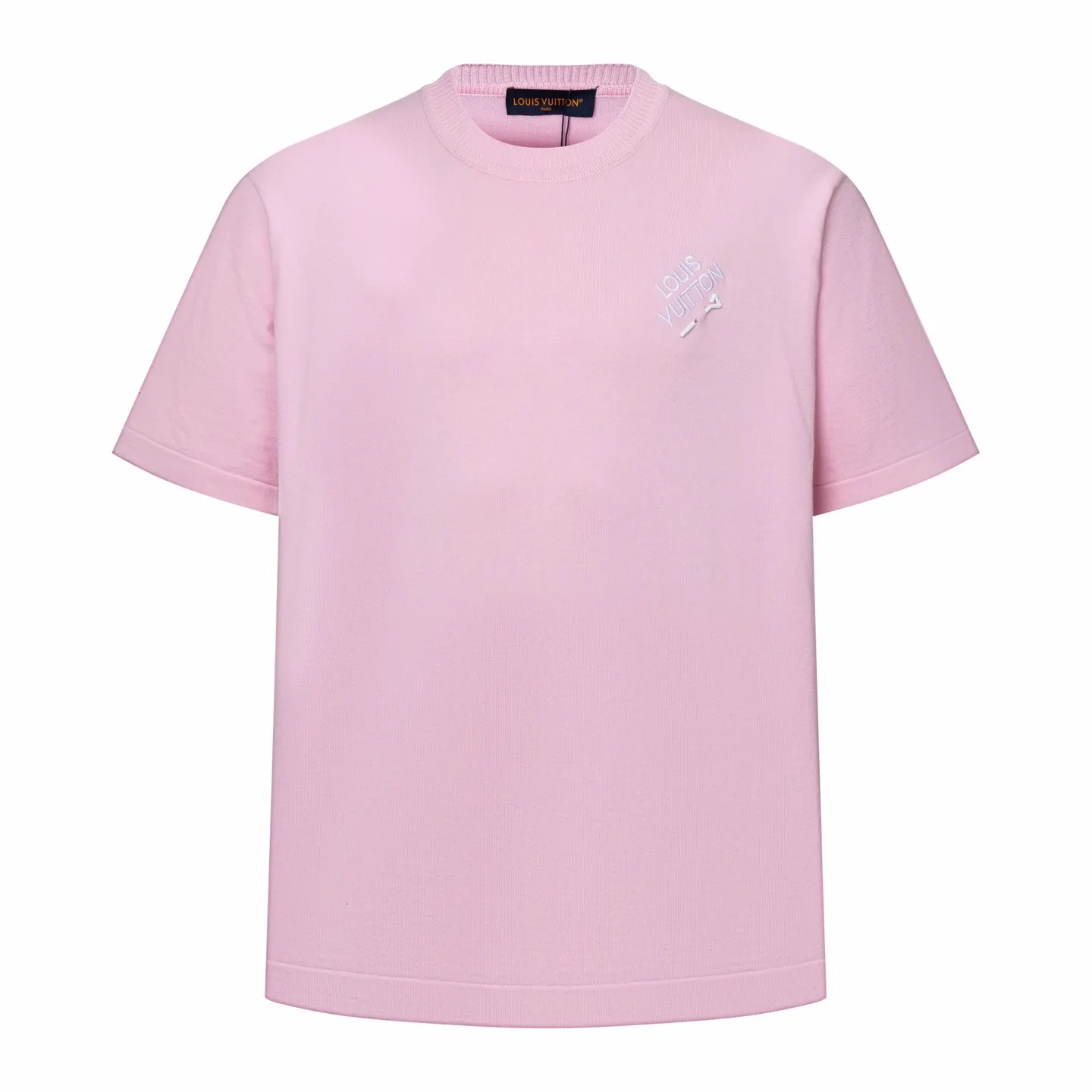 Logo Embroidery Pin Detail Knit T-Shirt D21013789