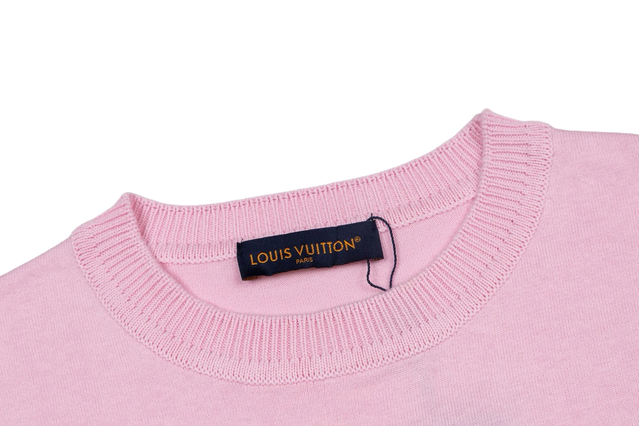 Logo Embroidery Pin Detail Knit T-Shirt D21013789 — view 3