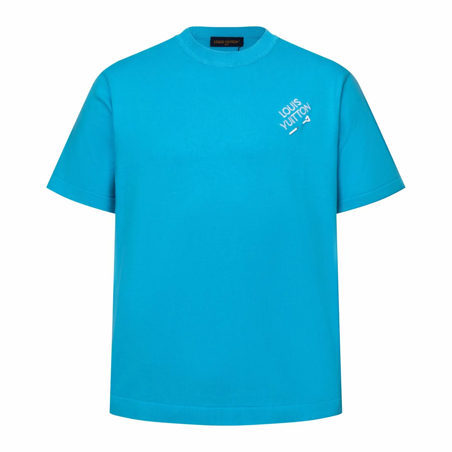 Pin Embroidered Cotton Knit T-Shirt D21013790