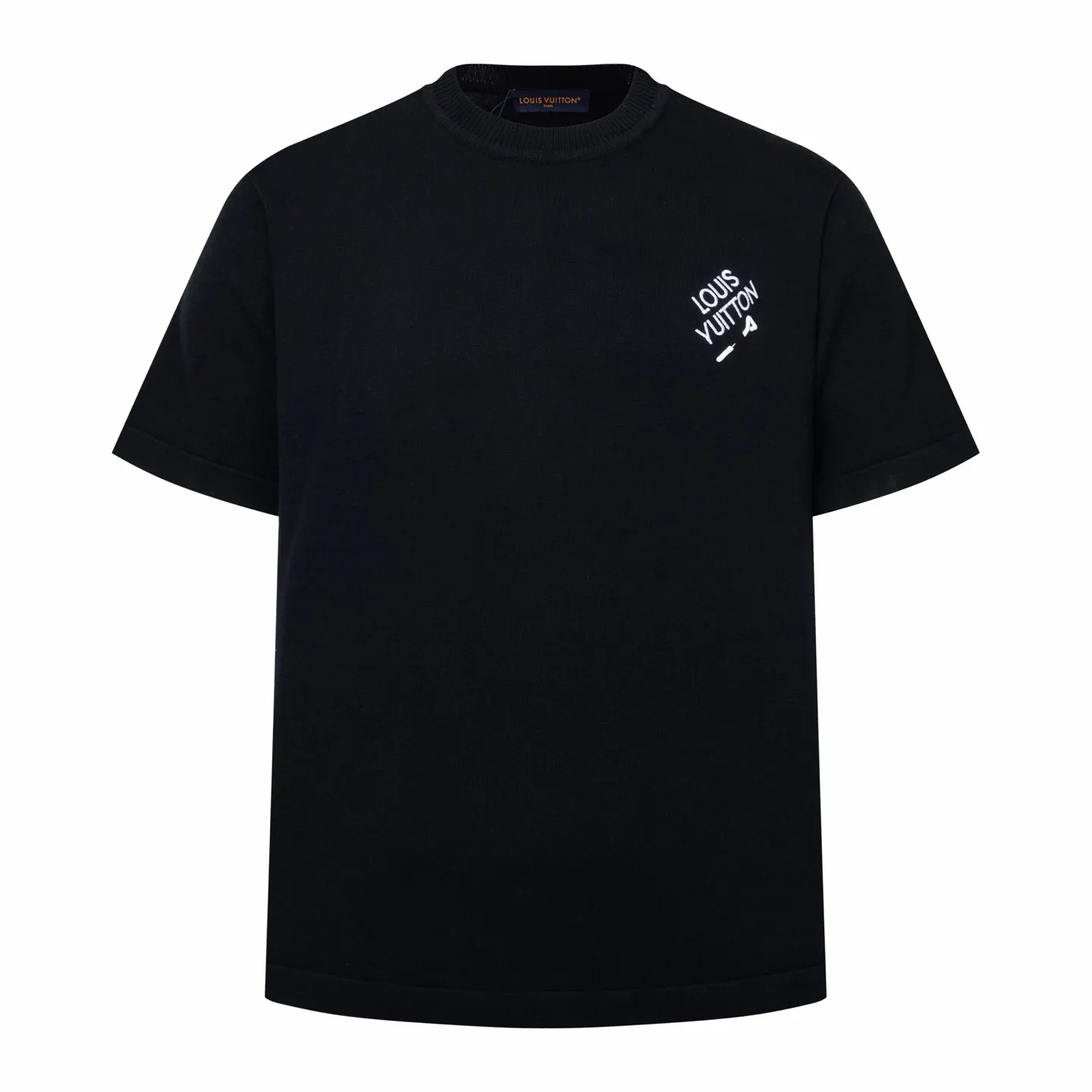 Logo Embroidery Cotton Knit T-Shirt D21013787