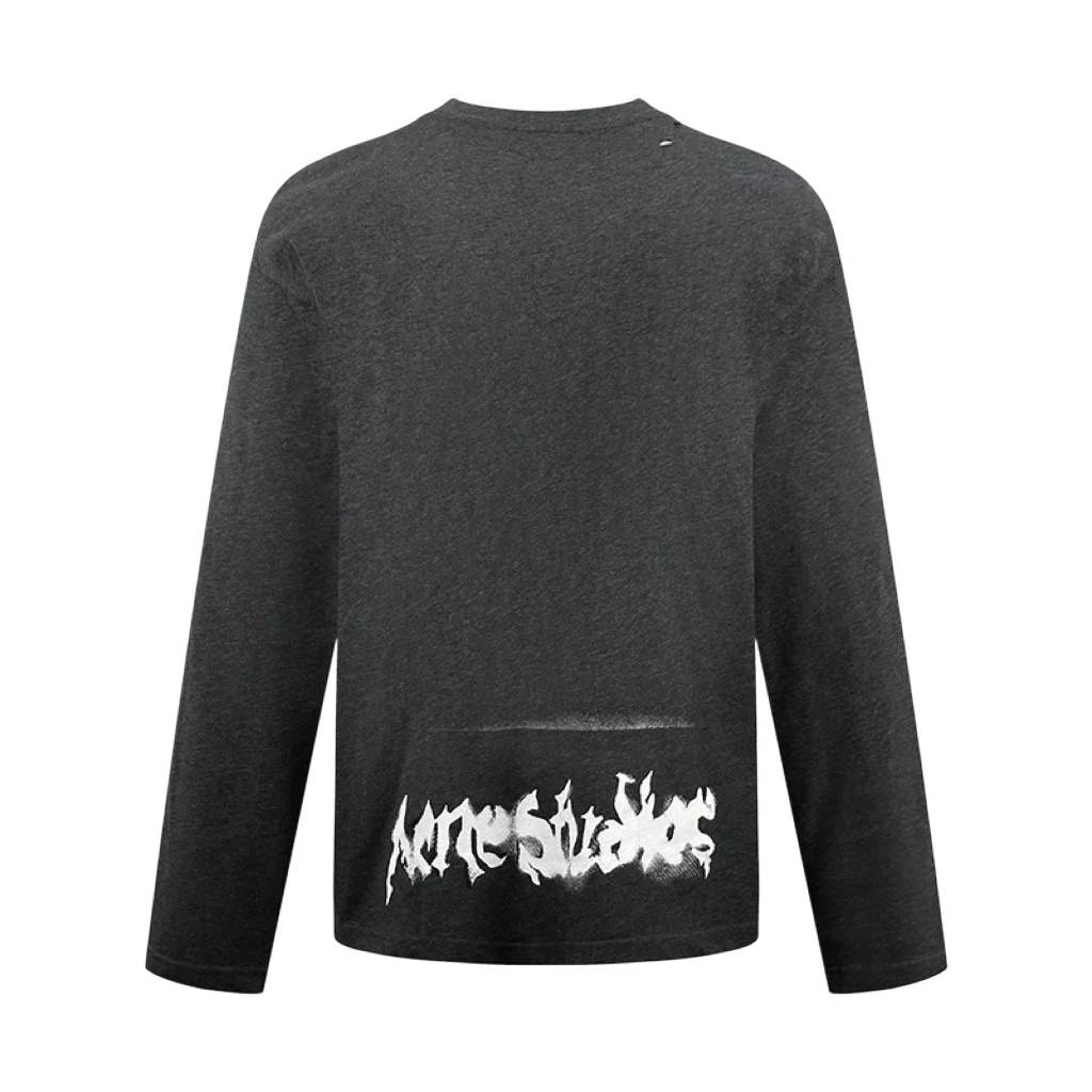 Gothic Logo Distressed Long-Sleeve T-Shirt D21020995 — view 2
