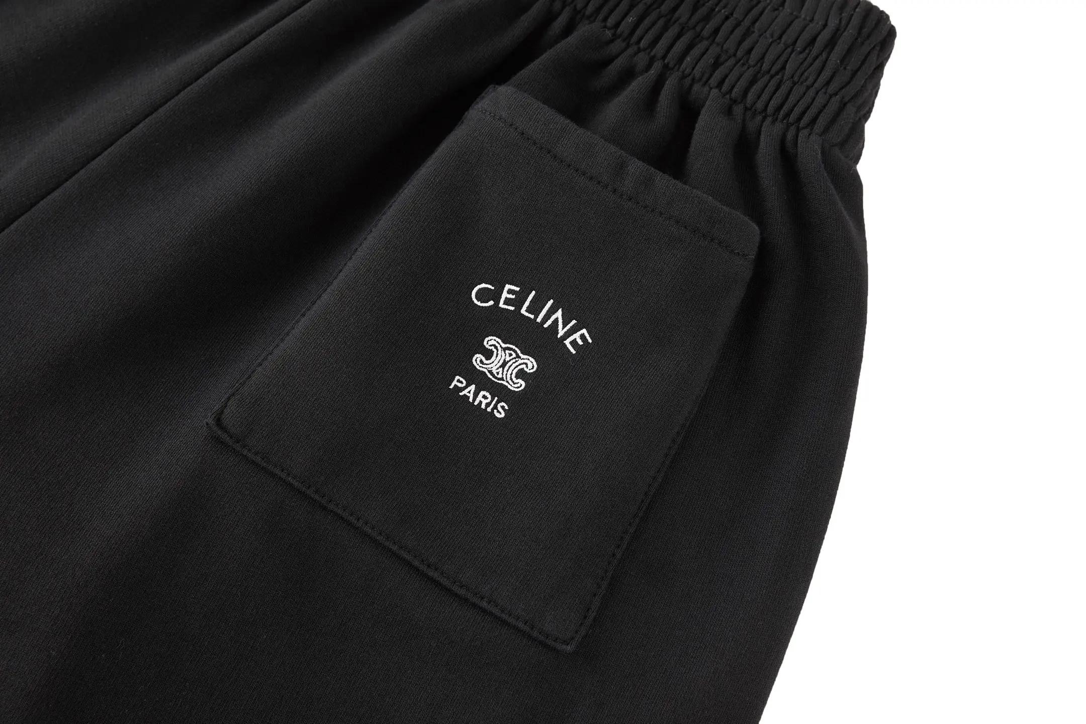 Triomphe Embroidered Cotton-Jersey Shorts D21021082 — view 5