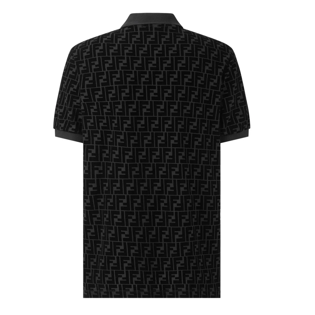 FF Monogram Flocked Cotton-Piqué Polo Shirt D21013768 — view 2