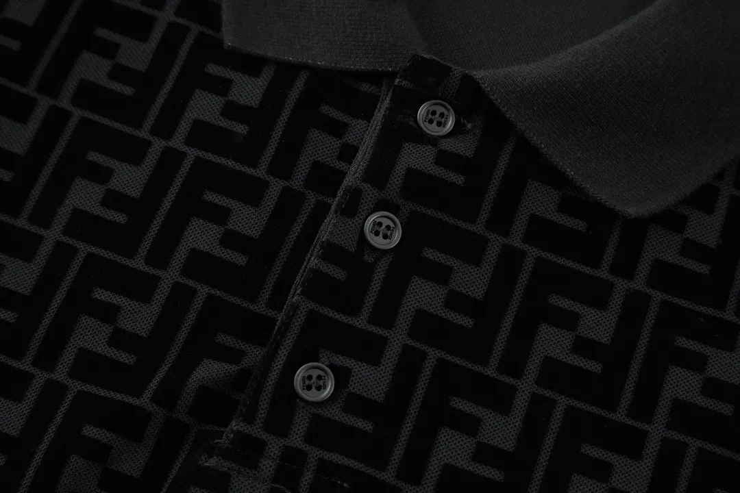 FF Monogram Flocked Cotton-Piqué Polo Shirt D21013768 — view 4