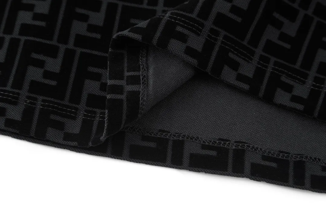 FF Monogram Flocked Cotton-Piqué Polo Shirt D21013768 — view 8