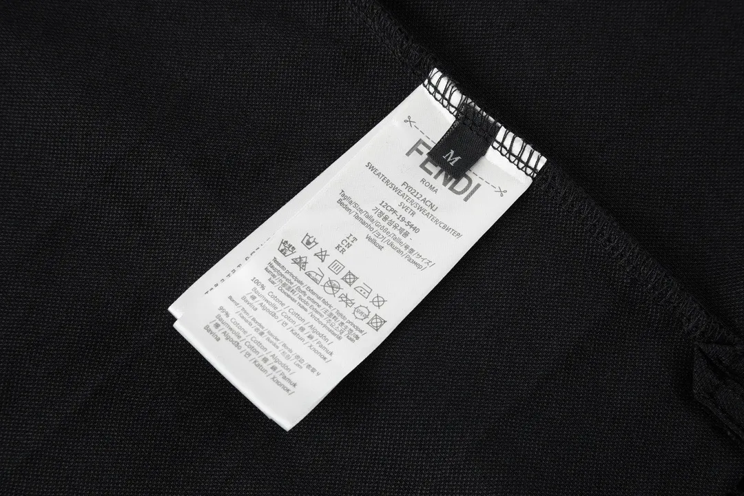 FF Monogram Flocked Cotton-Piqué Polo Shirt D21013768 — view 9
