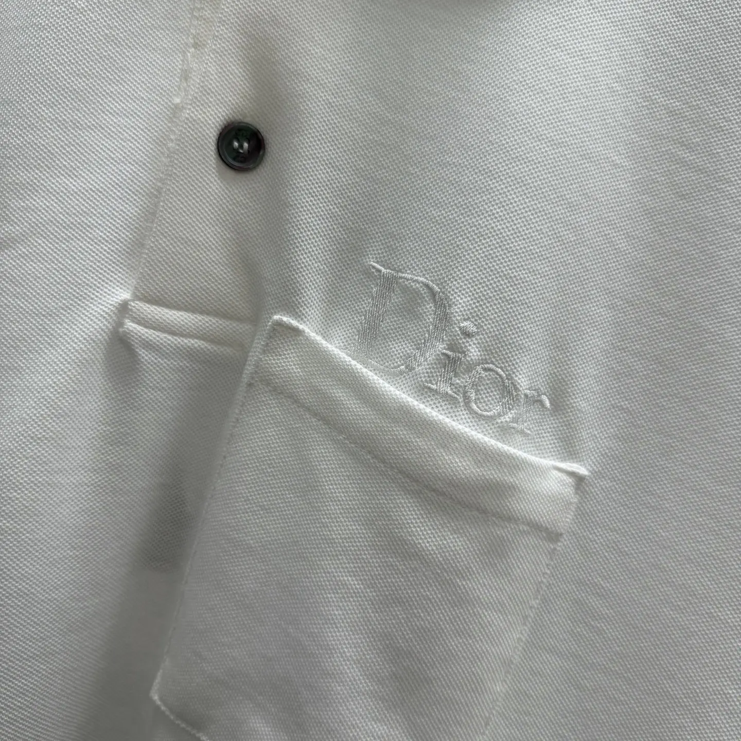 Embroidered Cotton-Piqué Pocket Polo Shirt D21014163 — view 4