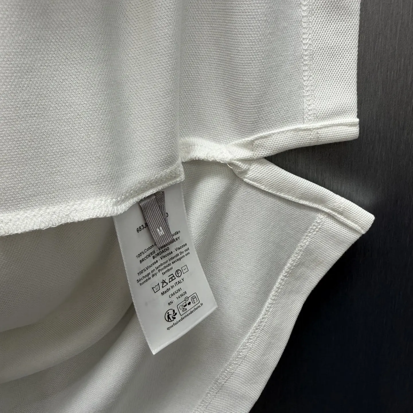 Embroidered Cotton-Piqué Pocket Polo Shirt D21014163 — view 8