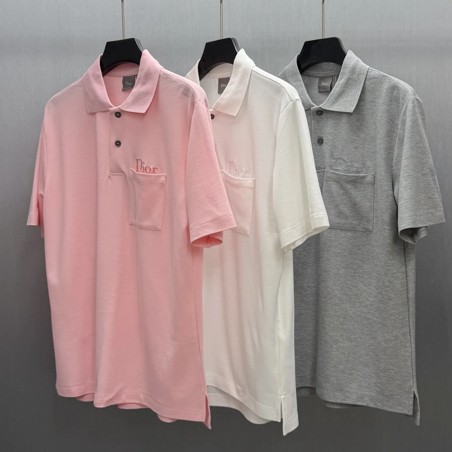 Embroidered Cotton-Piqué Pocket Polo Shirt D21014163 — view 9
