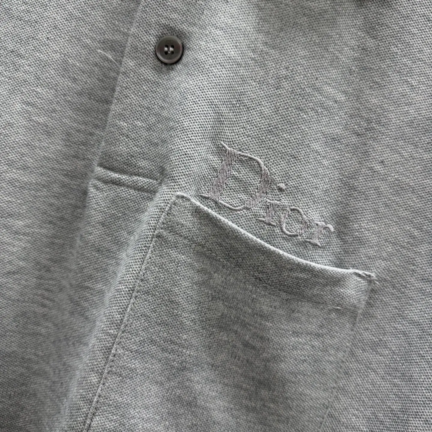 Embroidered Cotton-Piqué Pocket Polo Shirt D21014162 — view 4