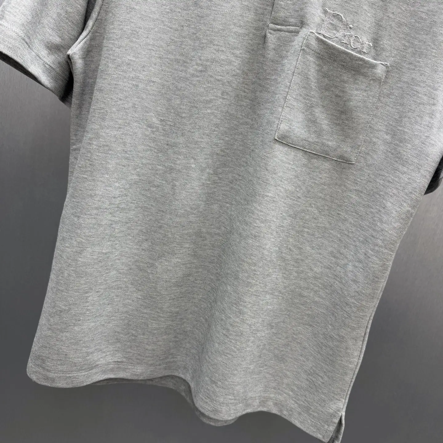 Embroidered Cotton-Piqué Pocket Polo Shirt D21014162 — view 6
