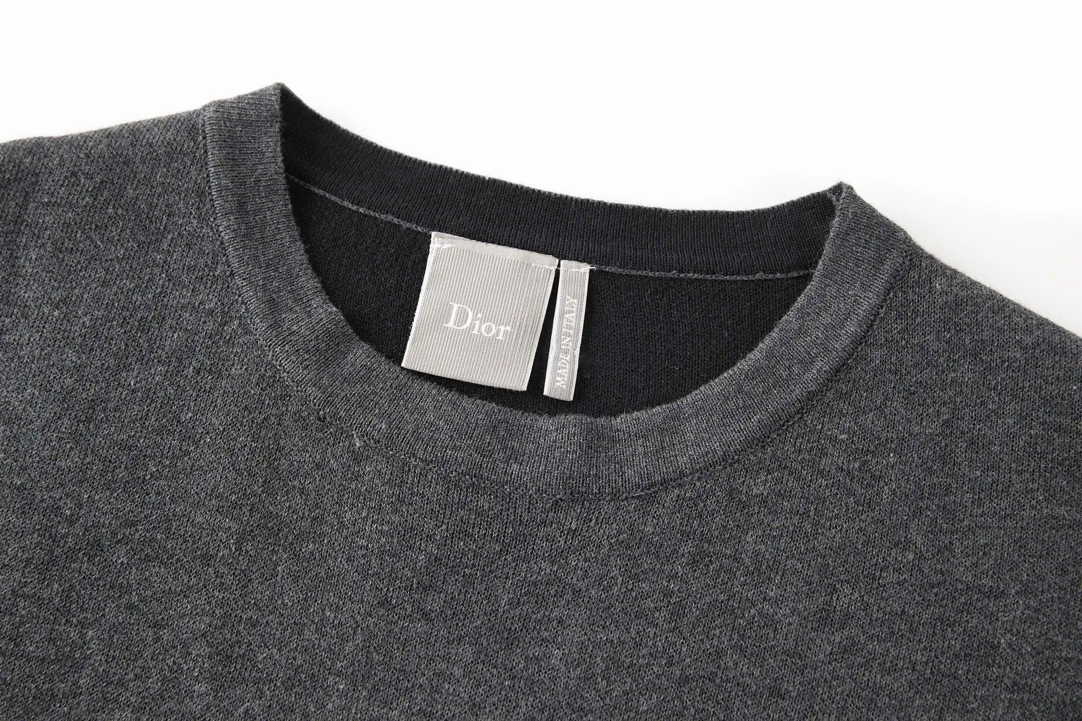 Logo Jacquard Cotton Knit T-Shirt D21521051 — view 3