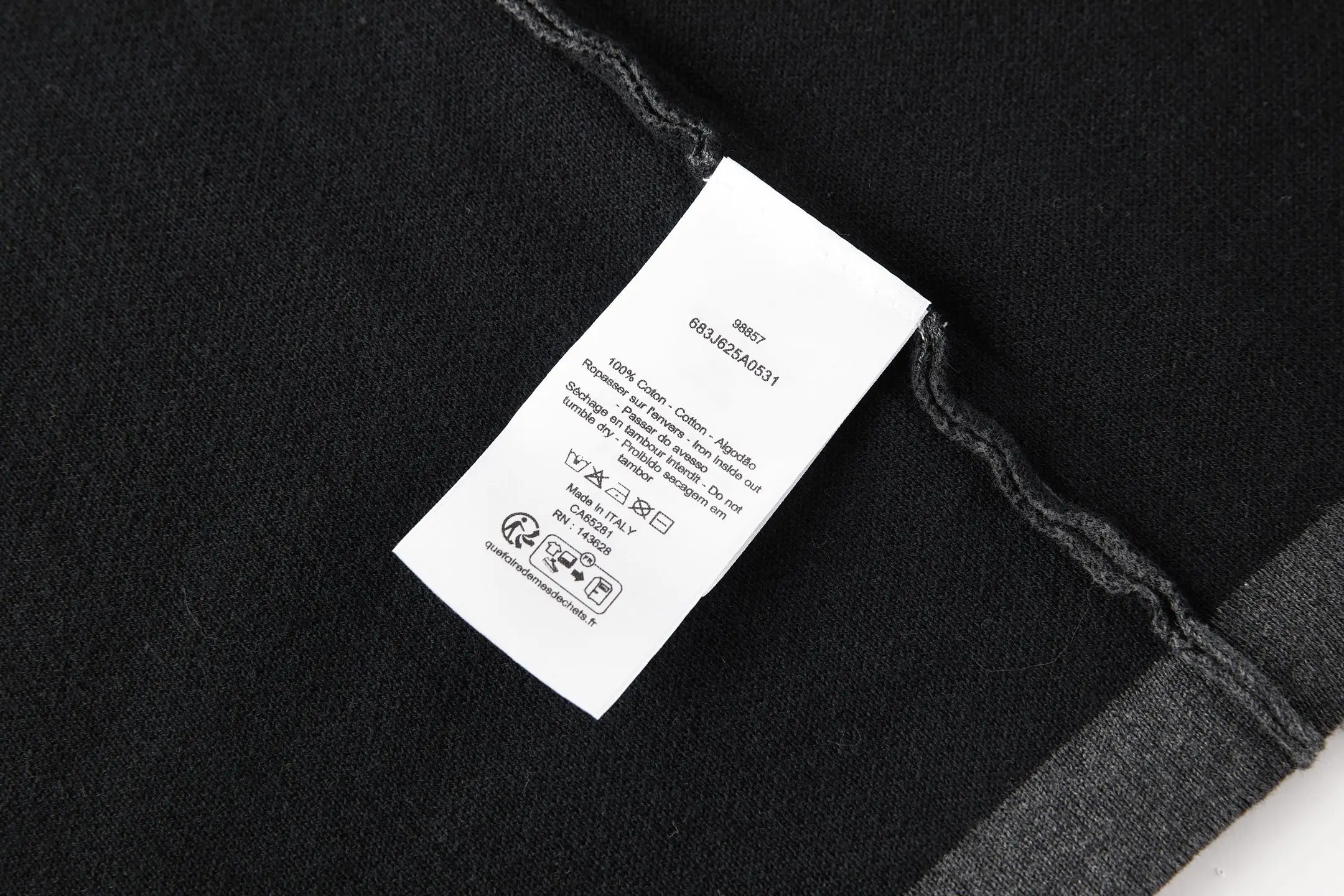 Logo Jacquard Cotton Knit T-Shirt D21521051 — view 9
