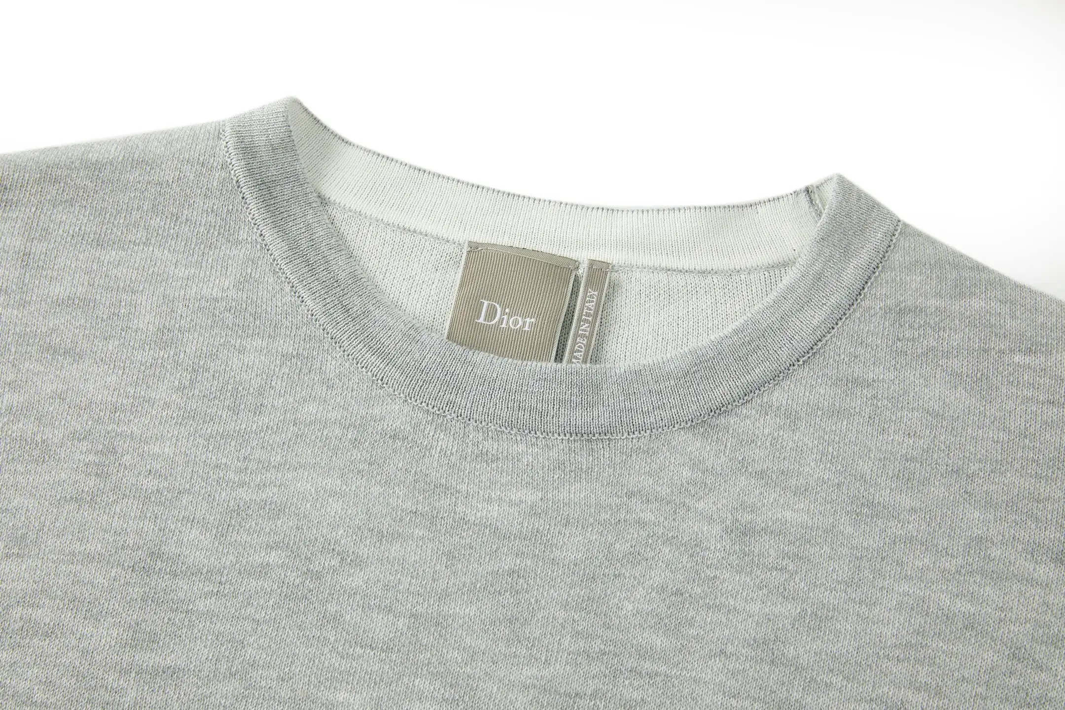 Logo Jacquard Cotton Knit T-Shirt D21521052 — view 3
