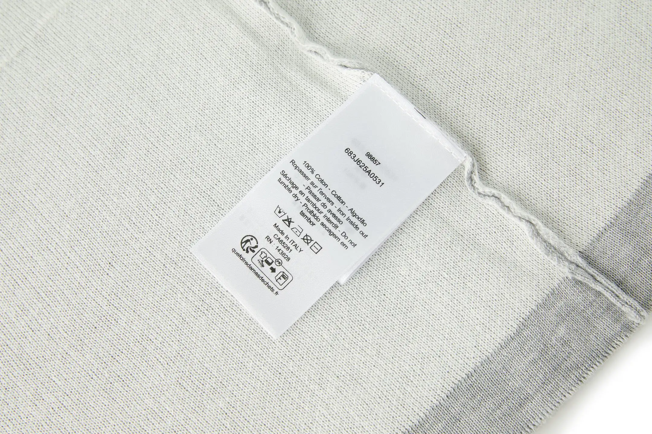 Logo Jacquard Cotton Knit T-Shirt D21521052 — view 9
