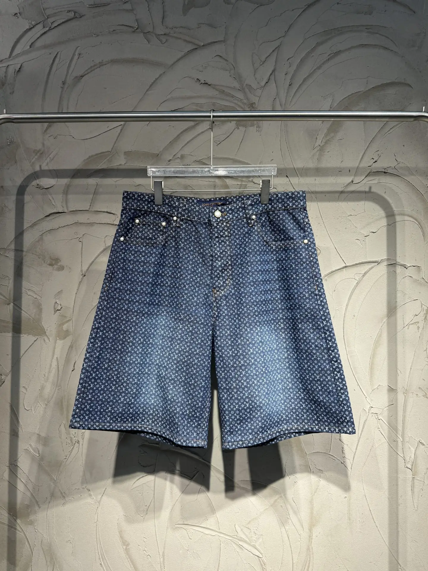 Monogram All-Over Print Denim Shorts D21523021