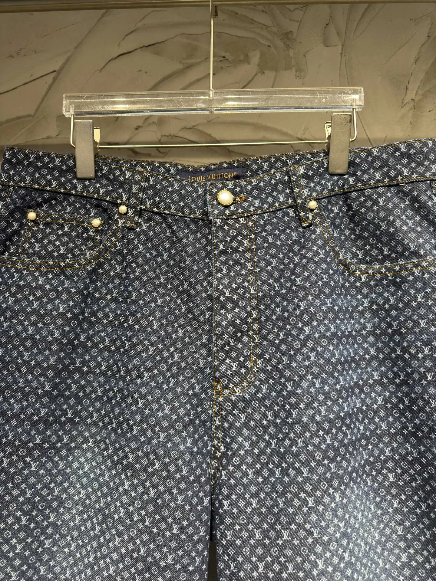 Monogram All-Over Print Denim Shorts D21523021 — view 5