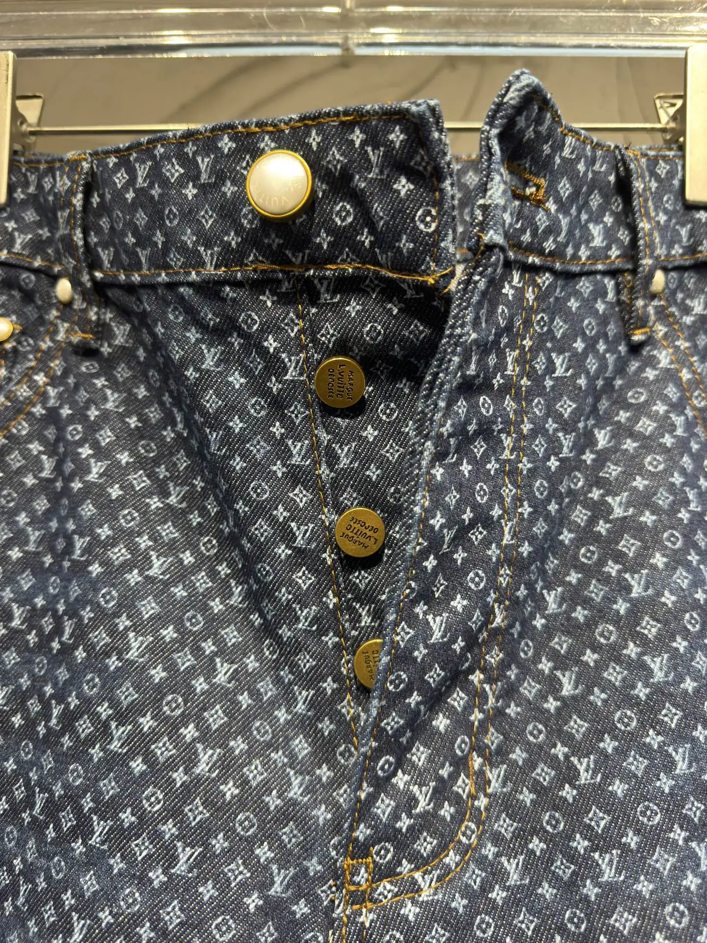 Monogram All-Over Print Denim Shorts D21523021 — view 10