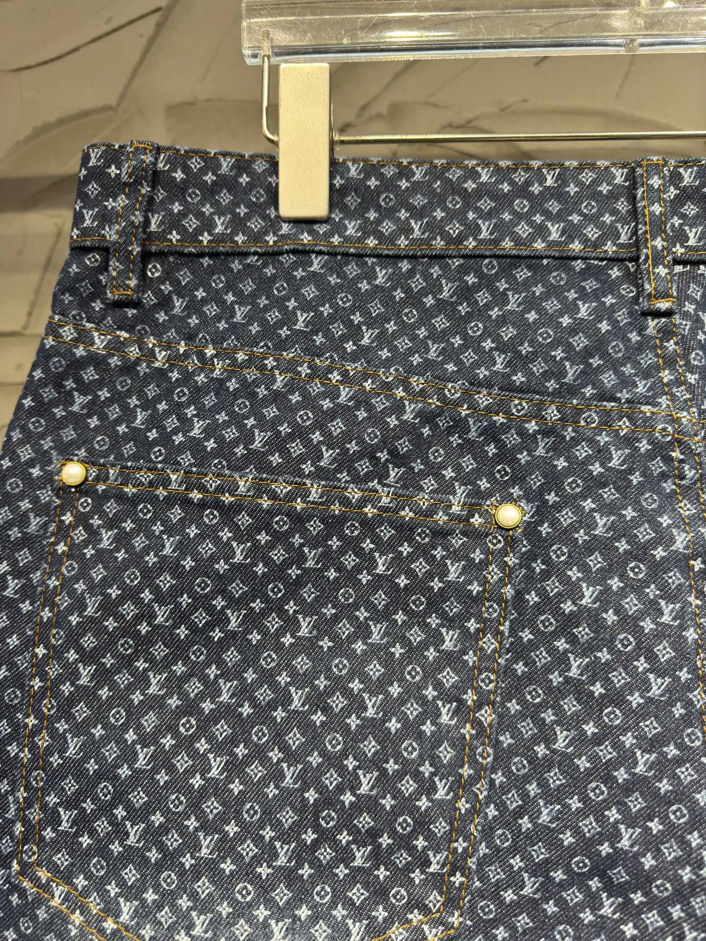 Monogram All-Over Print Denim Shorts D21523021 — view 13