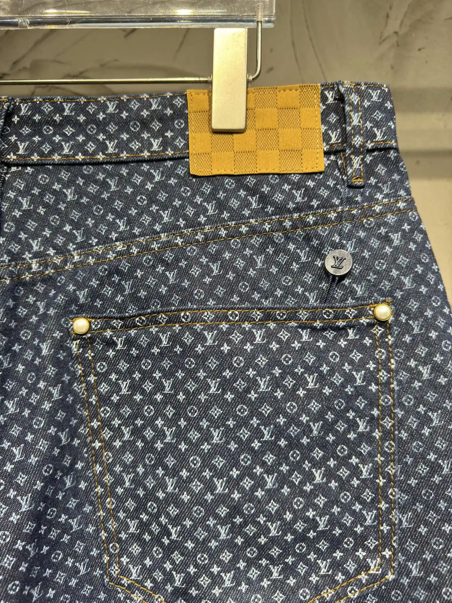Monogram All-Over Print Denim Shorts D21523021 — view 14