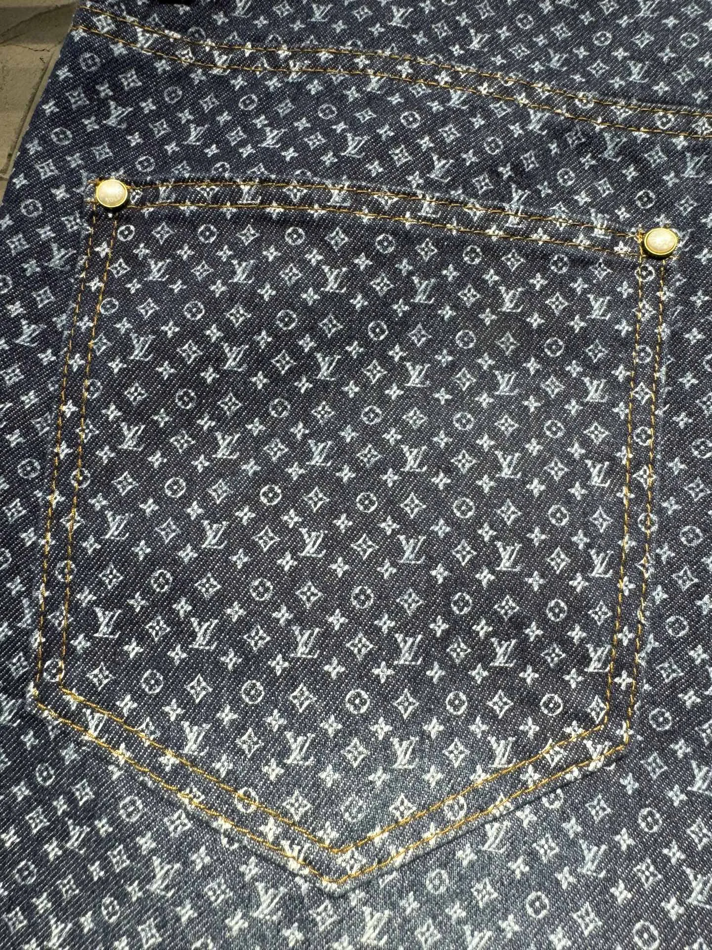 Monogram All-Over Print Denim Shorts D21523021 — view 16
