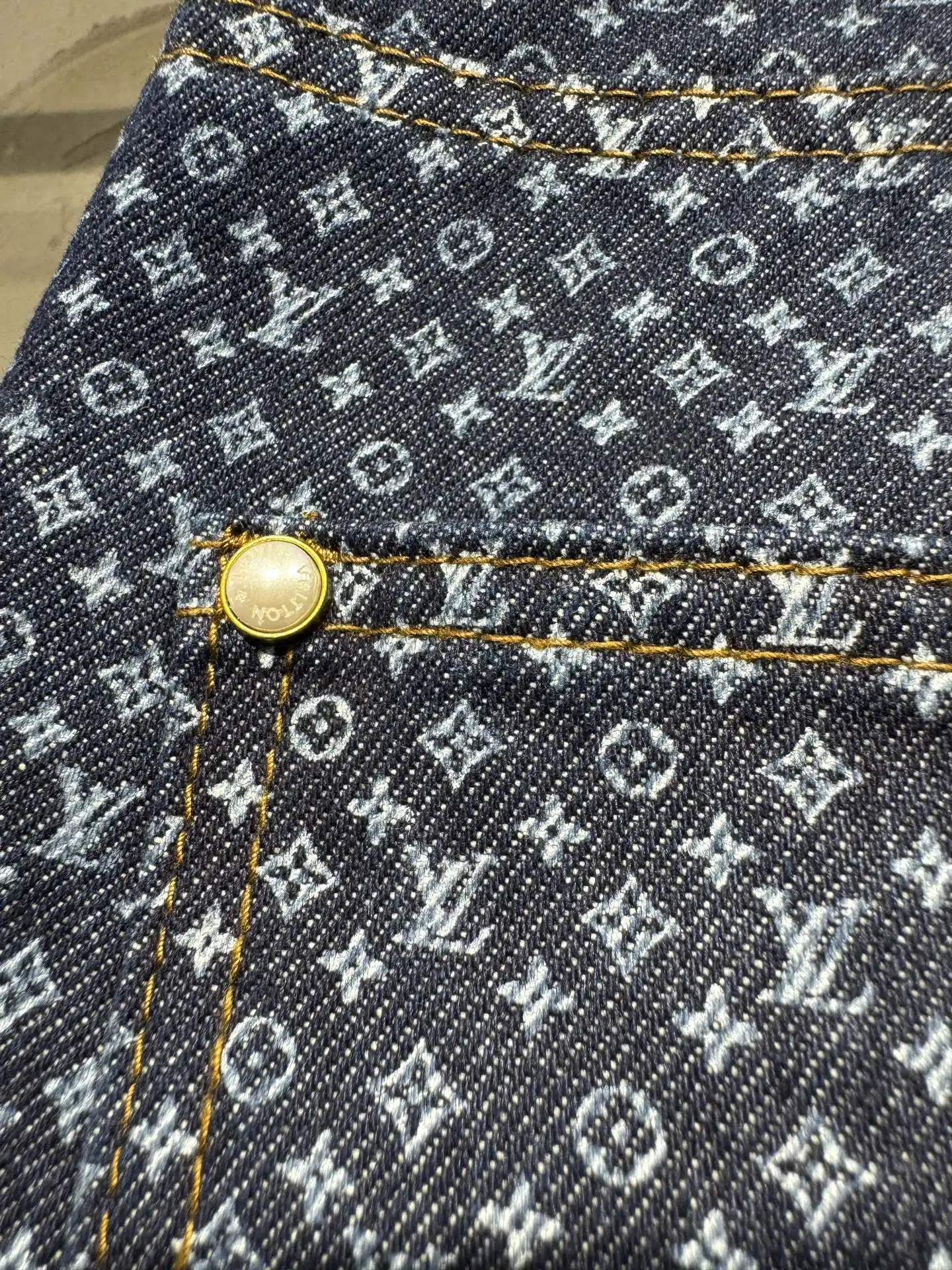 Monogram All-Over Print Denim Shorts D21523021 — view 17