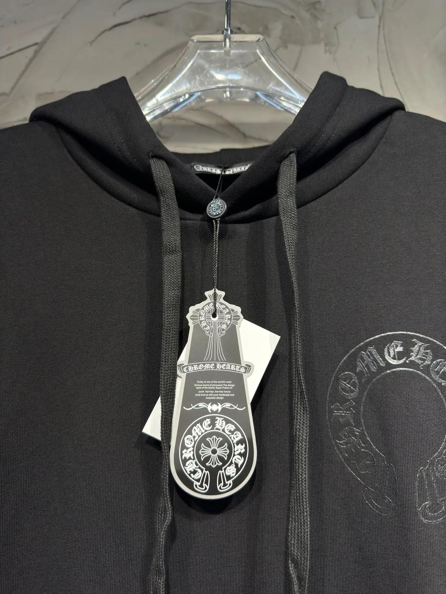 Logo-Print Cotton-Blend Jersey Hoodie D22023068 — view 3