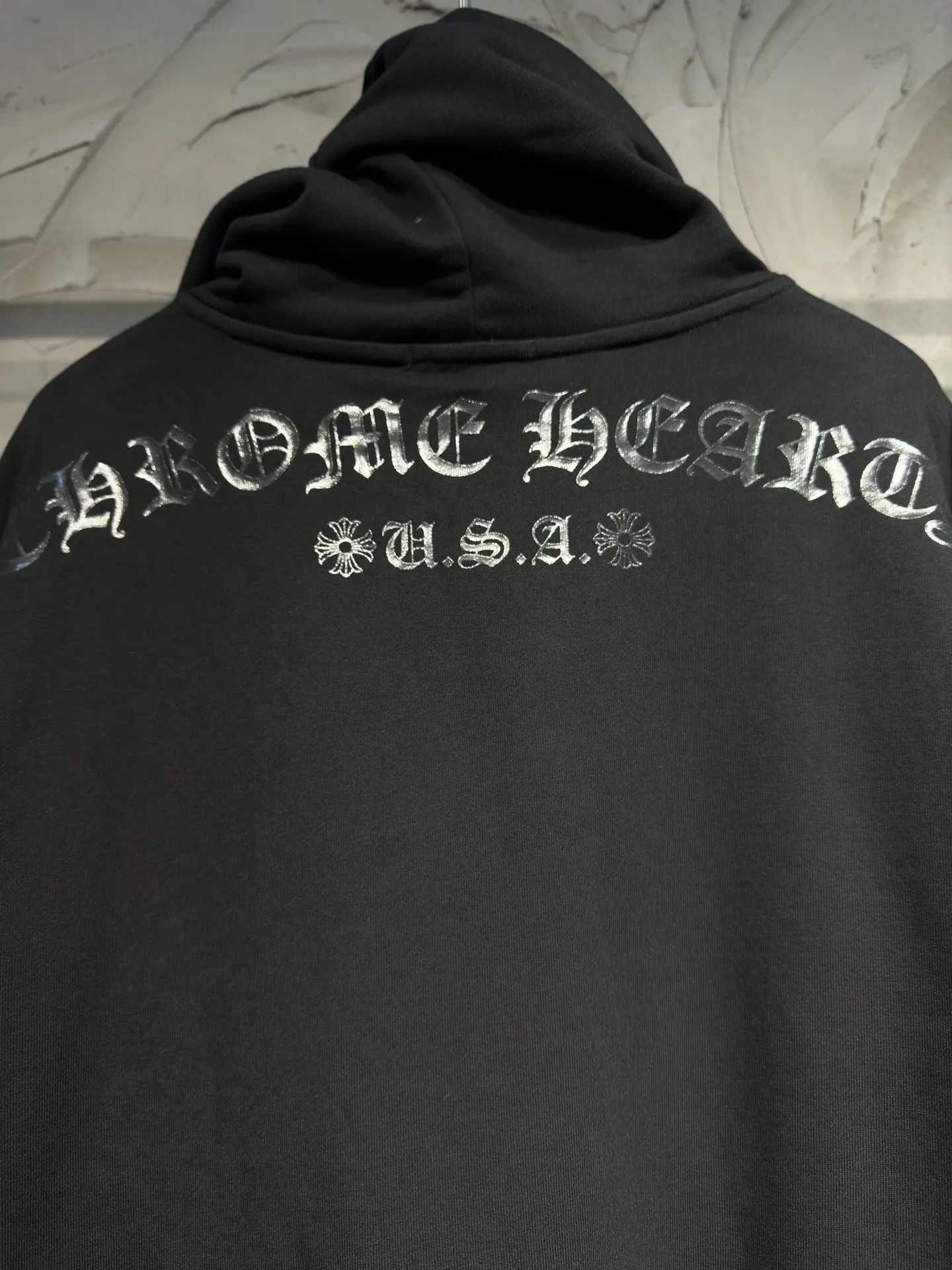 Logo-Print Cotton-Blend Jersey Hoodie D22023068 — view 19