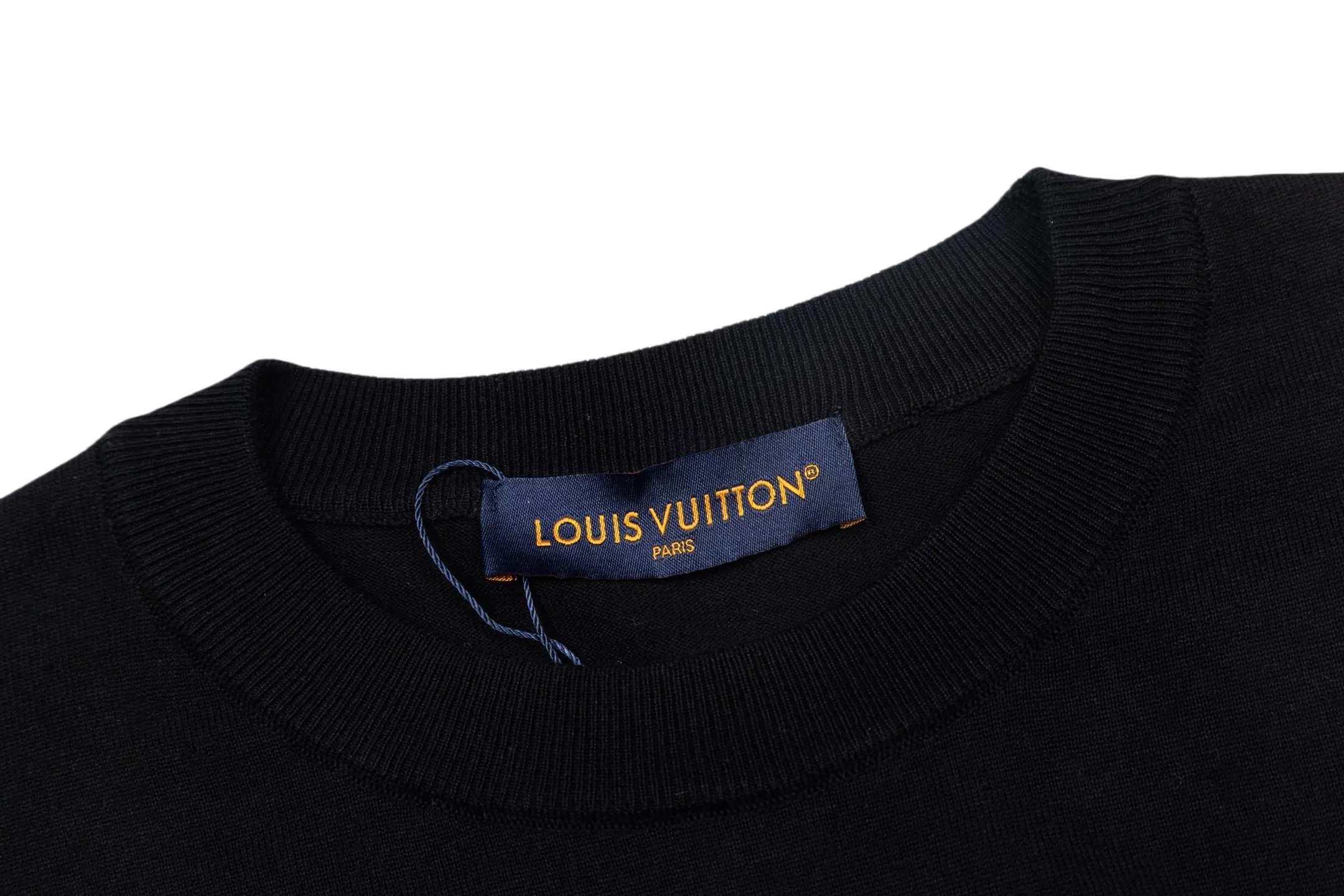 Logo Jacquard Cotton Knit T-Shirt D22013795 — view 3