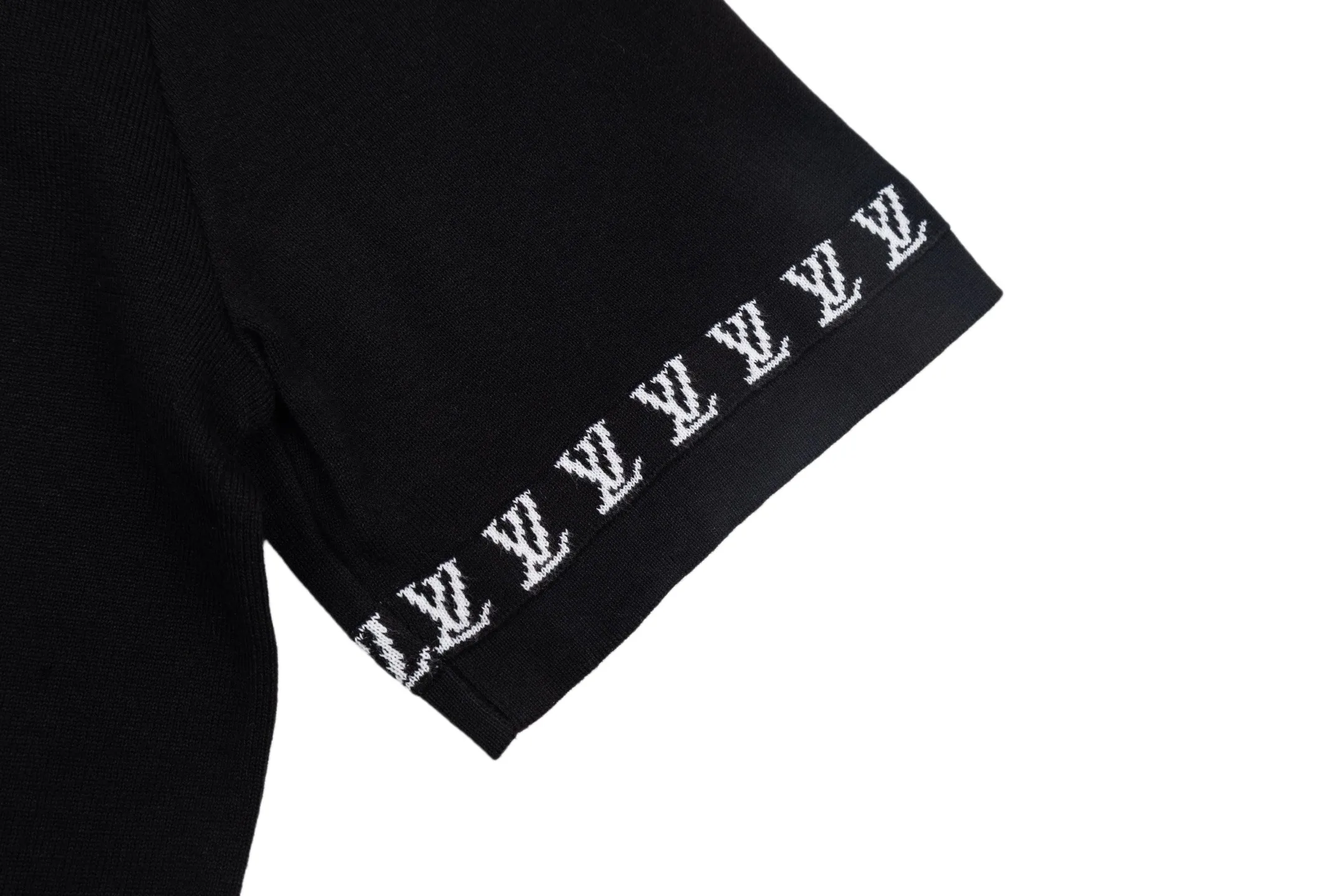 Logo Jacquard Cotton Knit T-Shirt D22013795 — view 6