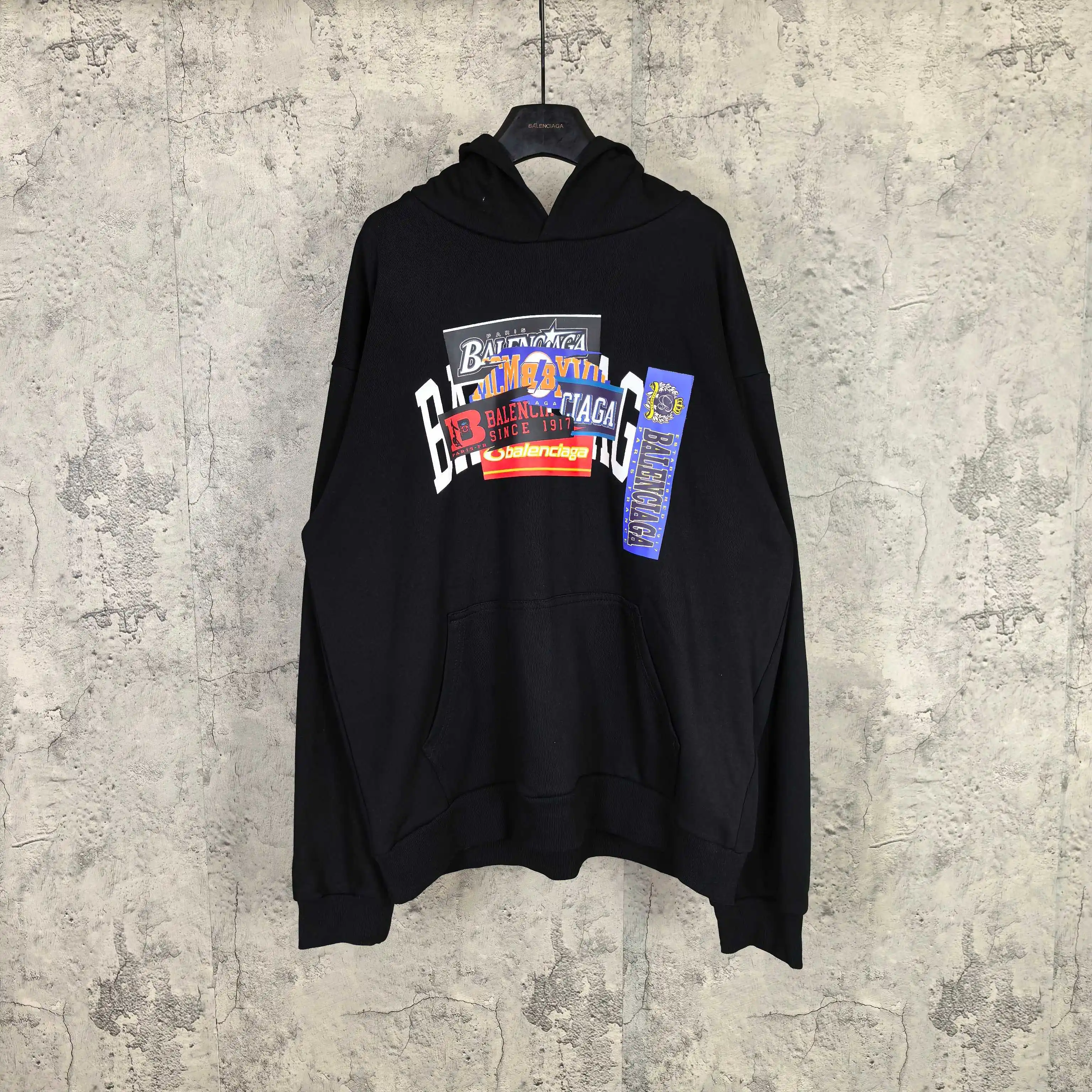 Bumper Stickers Logo Print Hoodie D22023172