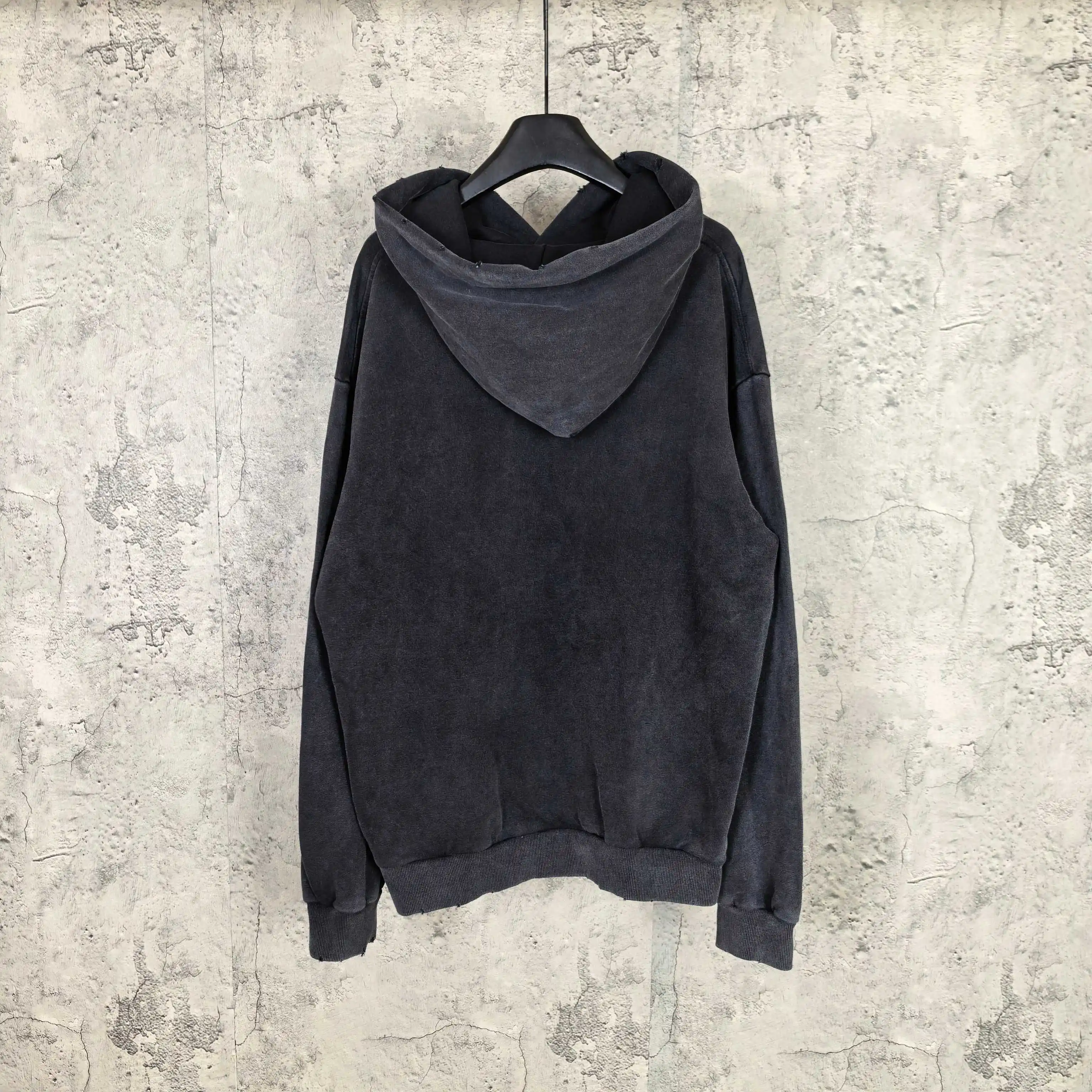 Paris Thunderstorm Print Washed Hoodie D22023199 — view 2