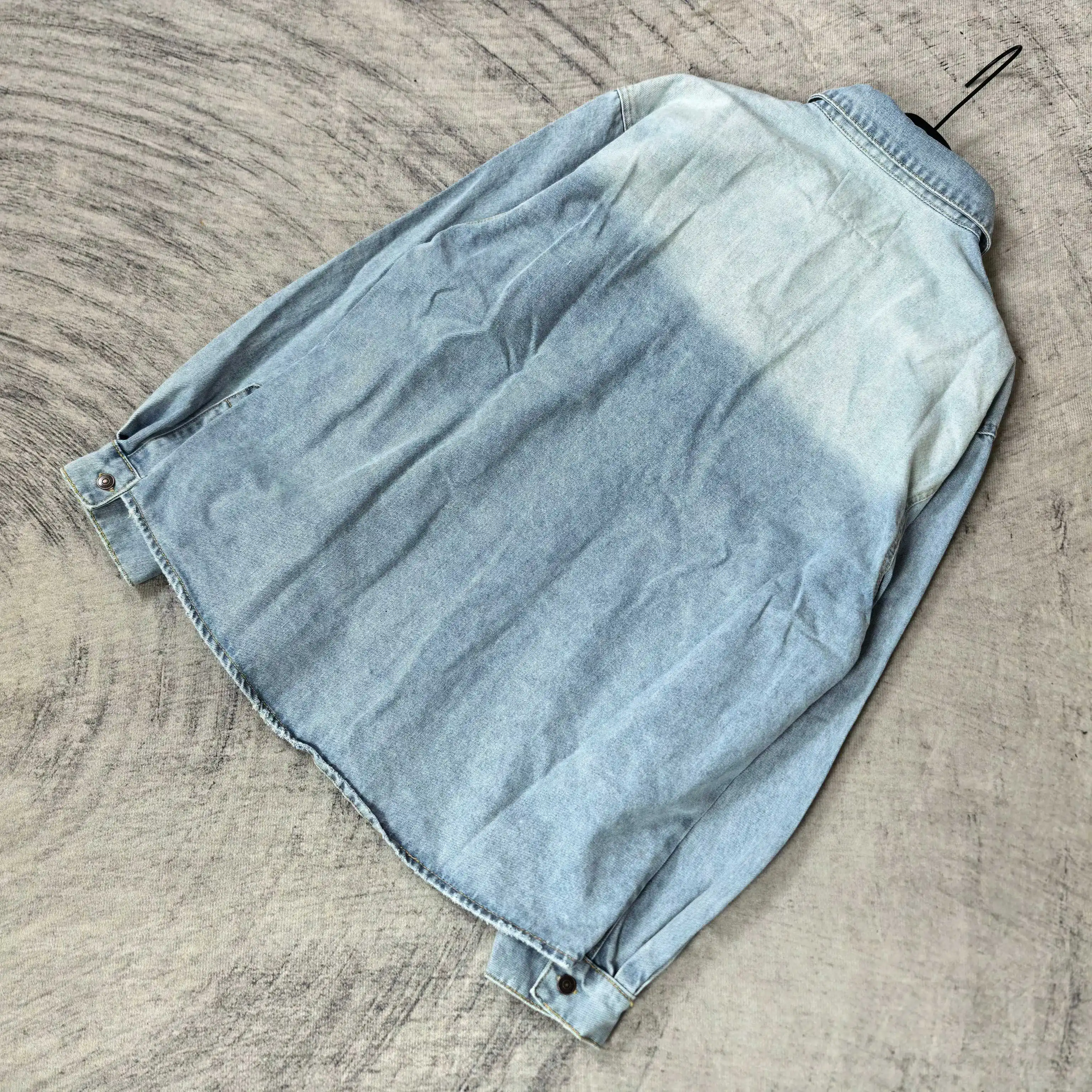 Oversized Washed Denim Shirt Jacket D22023171 — view 5