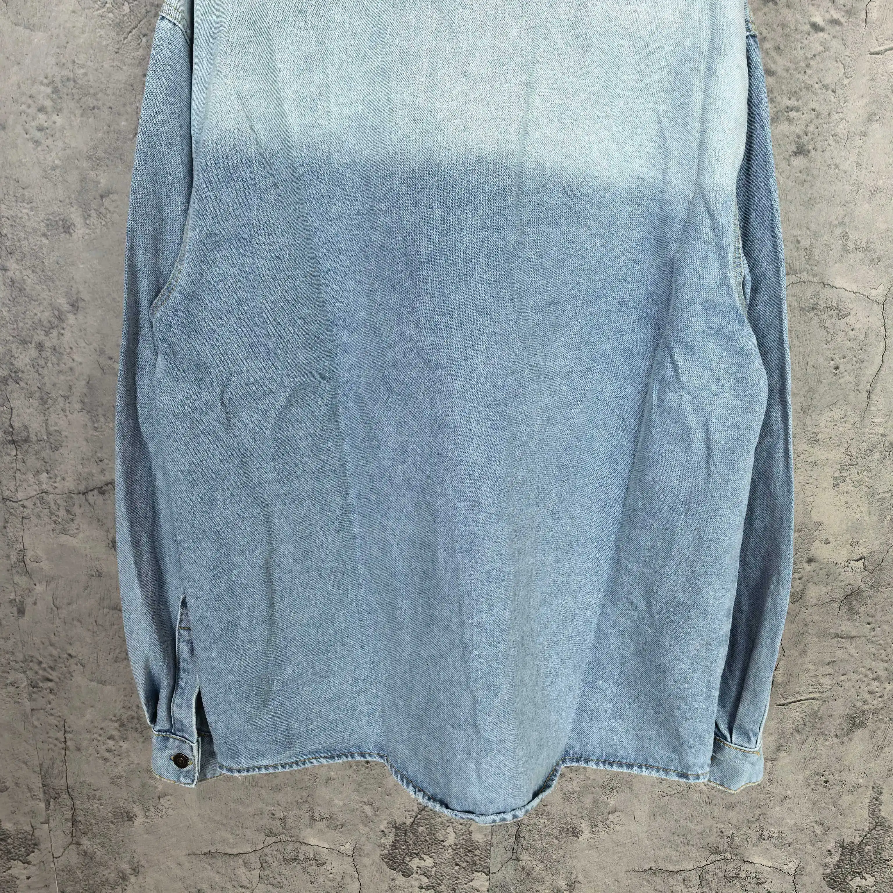 Oversized Washed Denim Shirt Jacket D22023171 — view 11