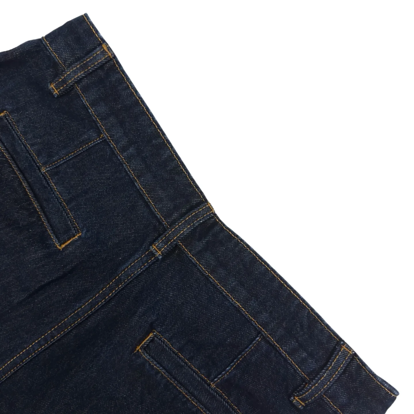 Leather Patch Indigo Denim Shorts D22521023 — view 4