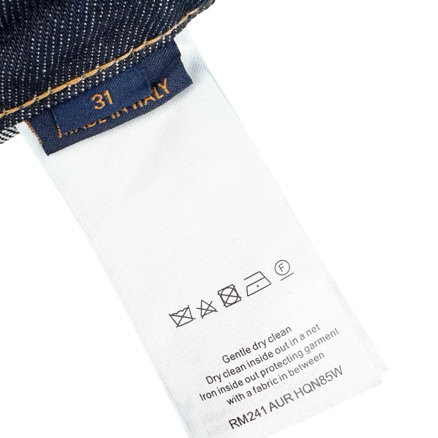 Leather Patch Indigo Denim Shorts D22521023 — view 11