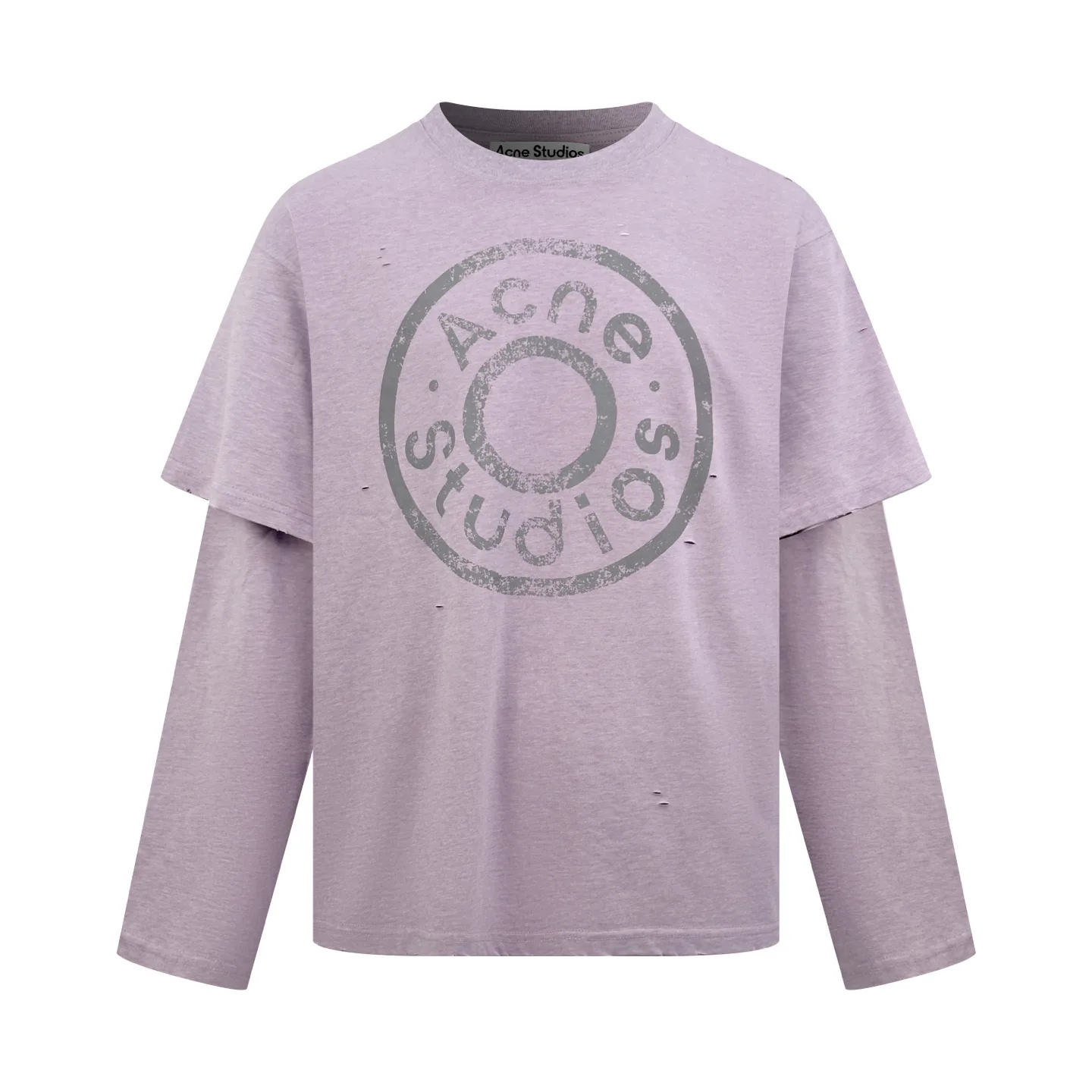 Distressed Layered-Effect Logo T-Shirt D22519218
