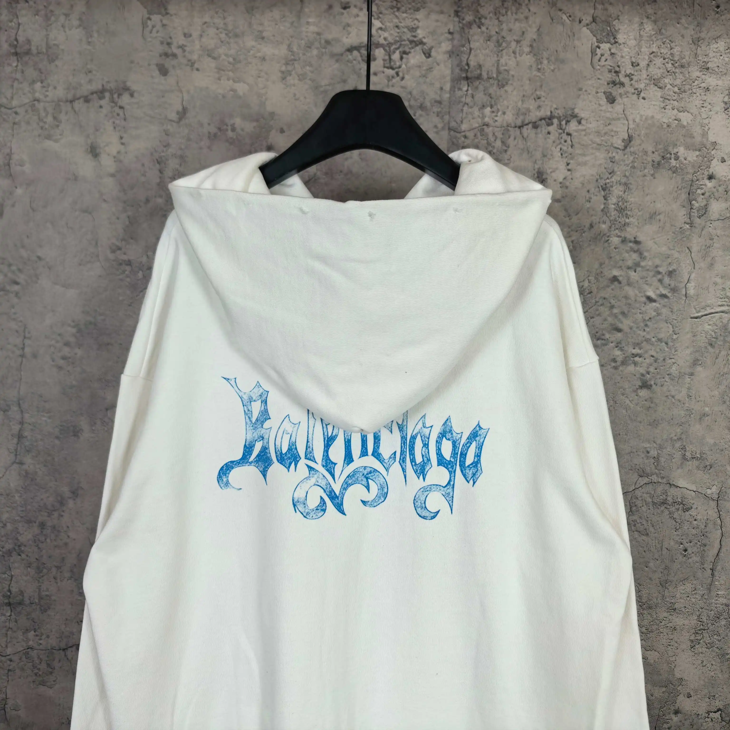 Sketchy Logo Flame Print Zip-Up Hoodie D22523175 — view 6