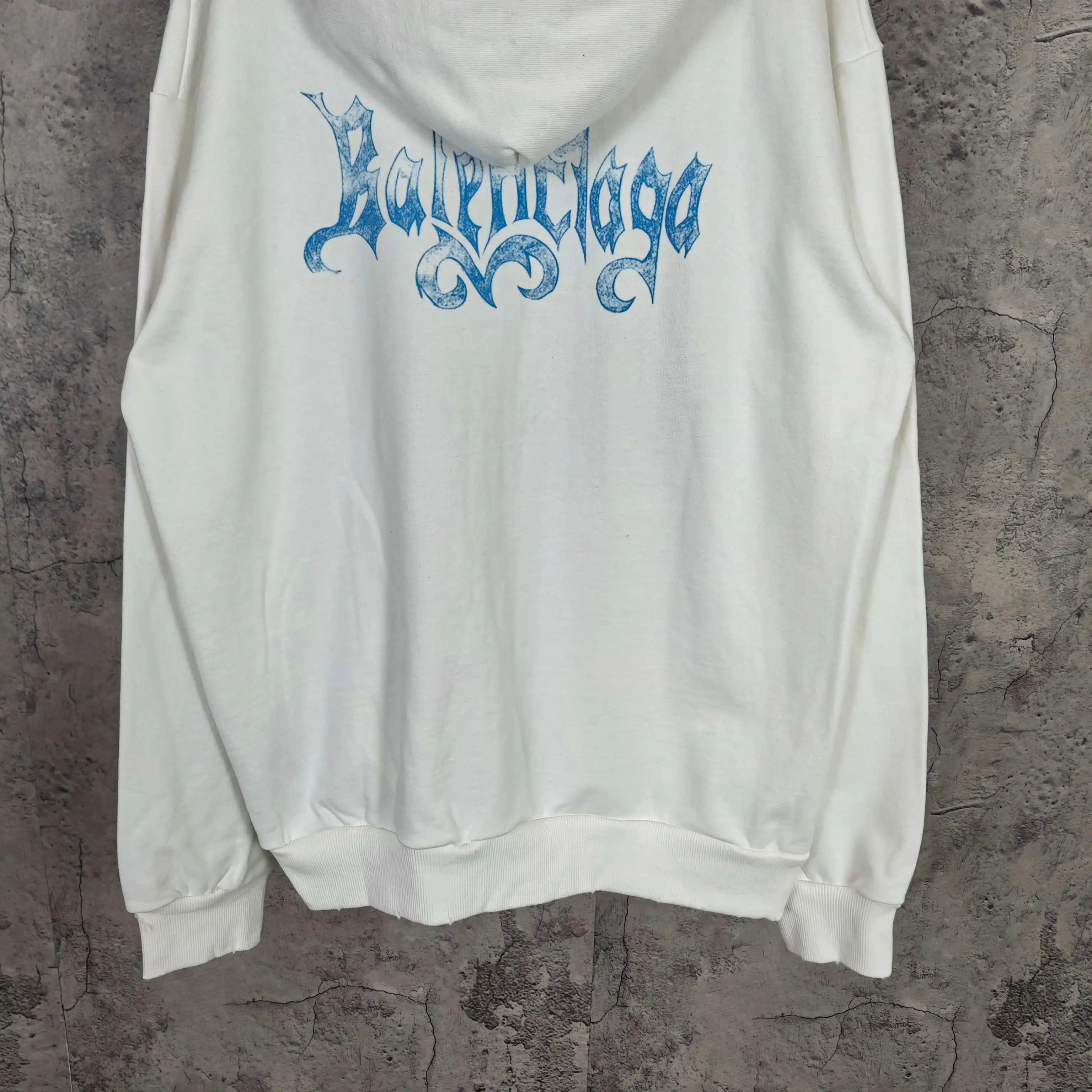 Sketchy Logo Flame Print Zip-Up Hoodie D22523175 — view 12