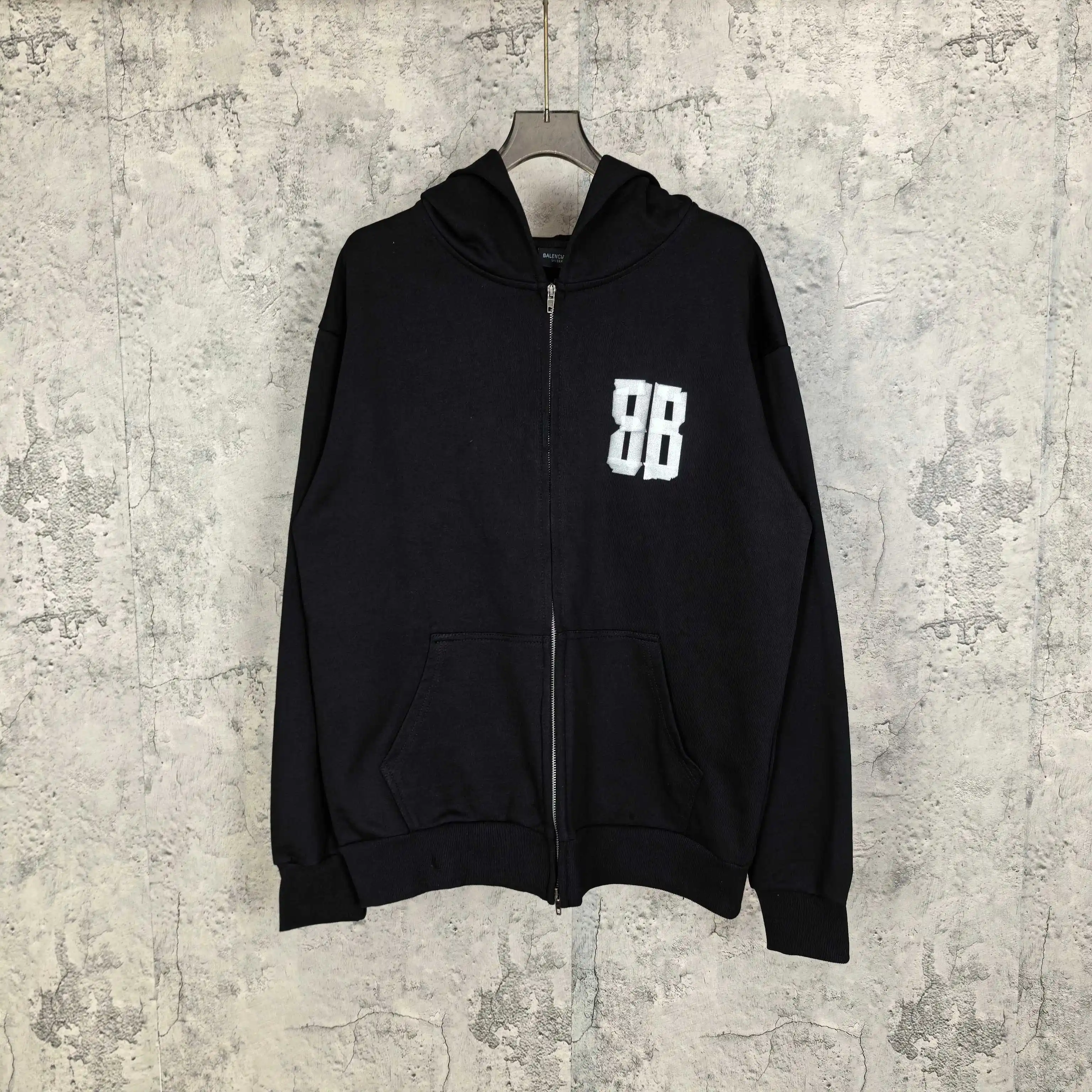 Tape Type Oversized Zip-Up Hoodie D22523202