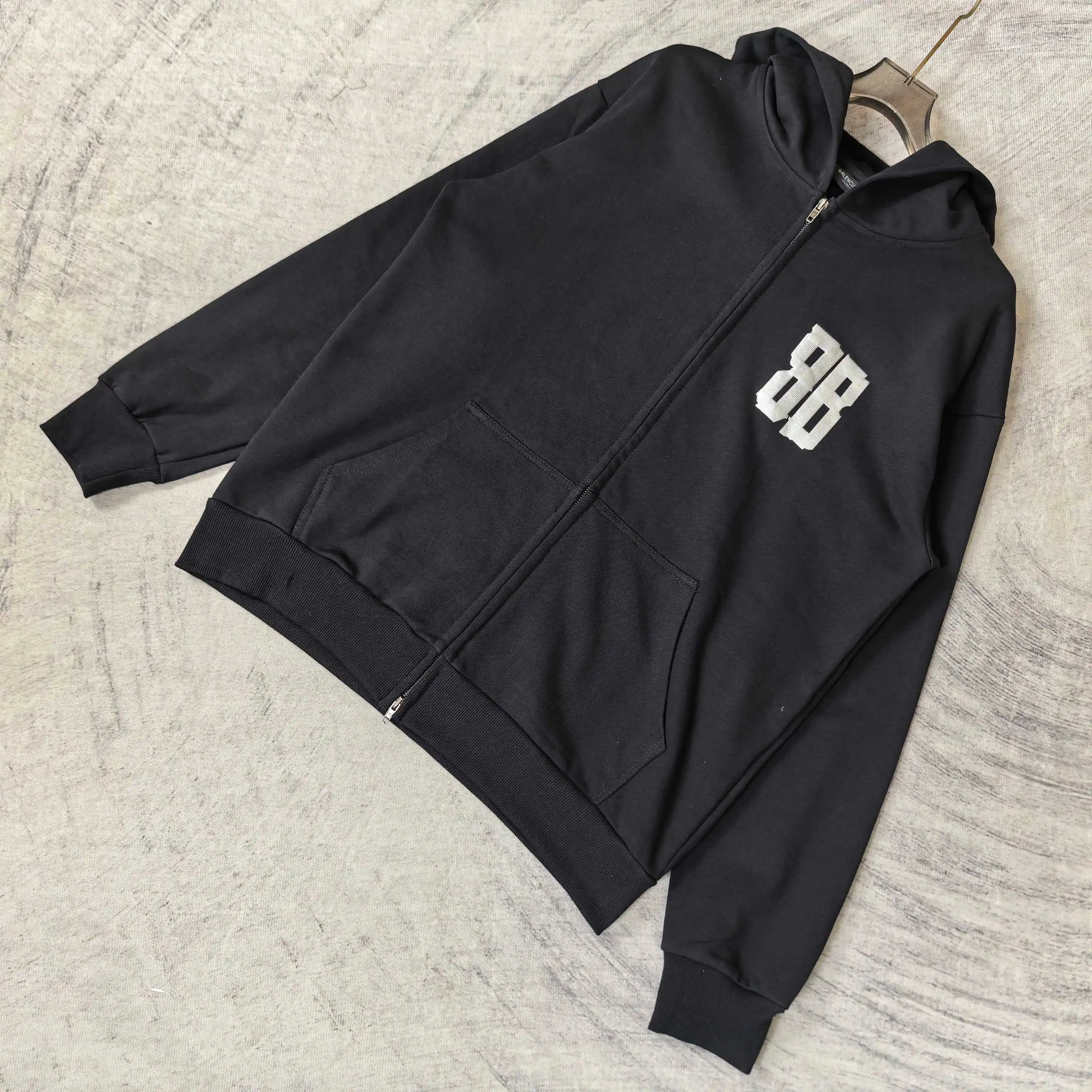 Tape Type Oversized Zip-Up Hoodie D22523202 — view 4