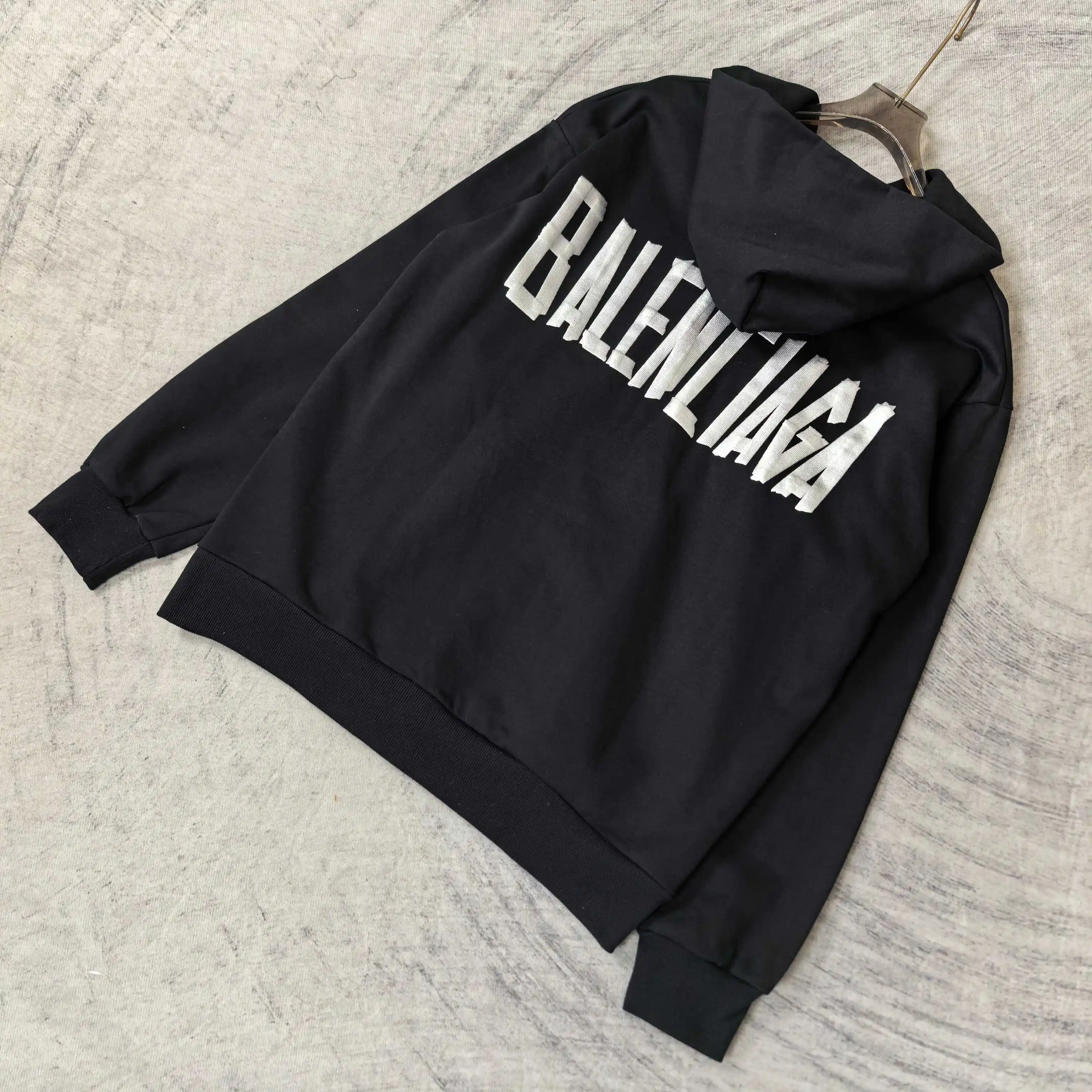 Tape Type Oversized Zip-Up Hoodie D22523202 — view 5