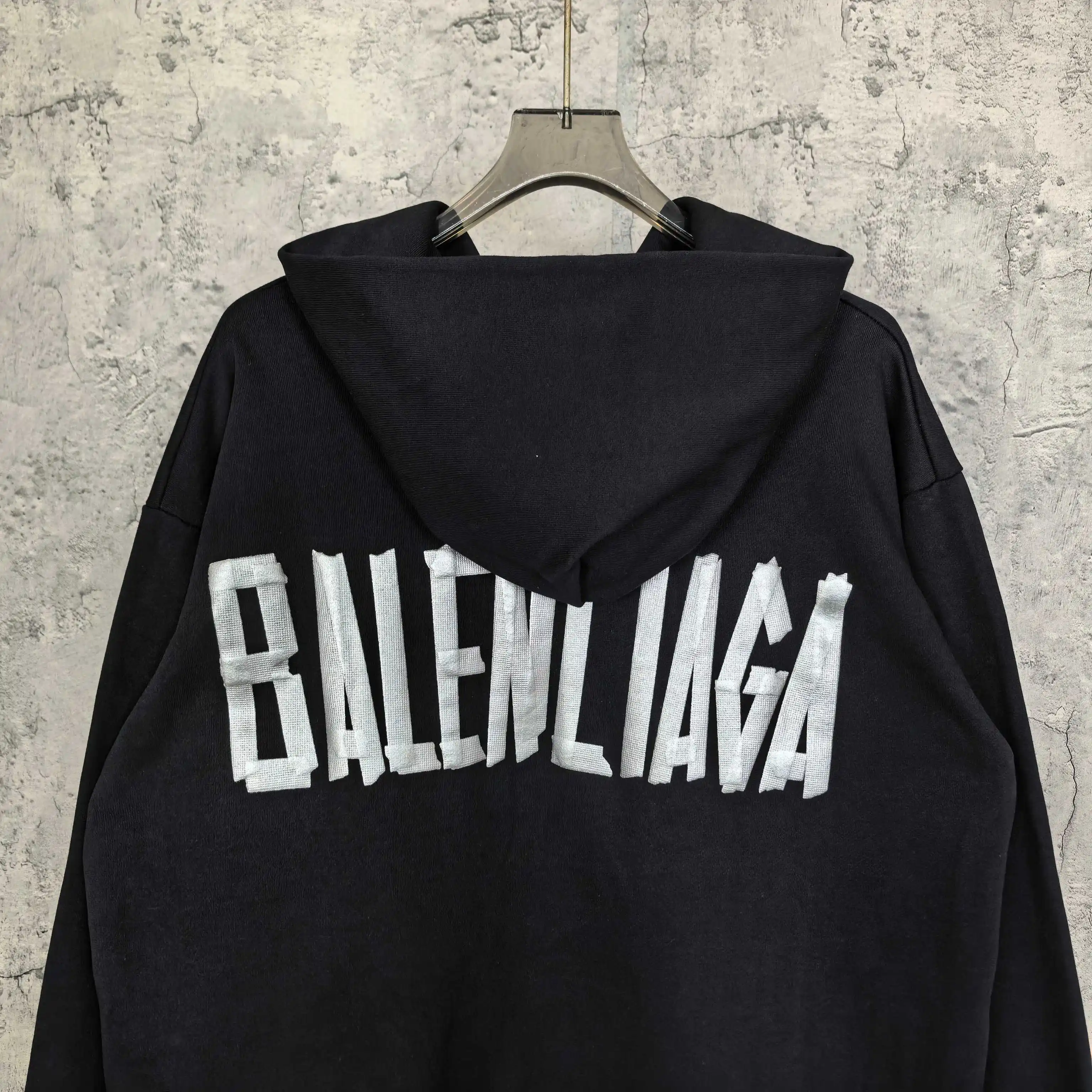 Tape Type Oversized Zip-Up Hoodie D22523202 — view 6